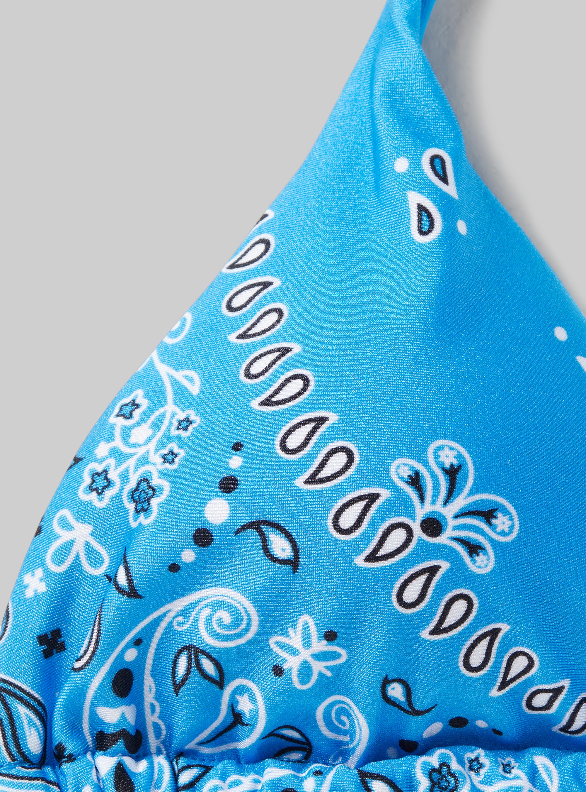 Haut de bikini à bretelles en tissu recycle, PAISLEY