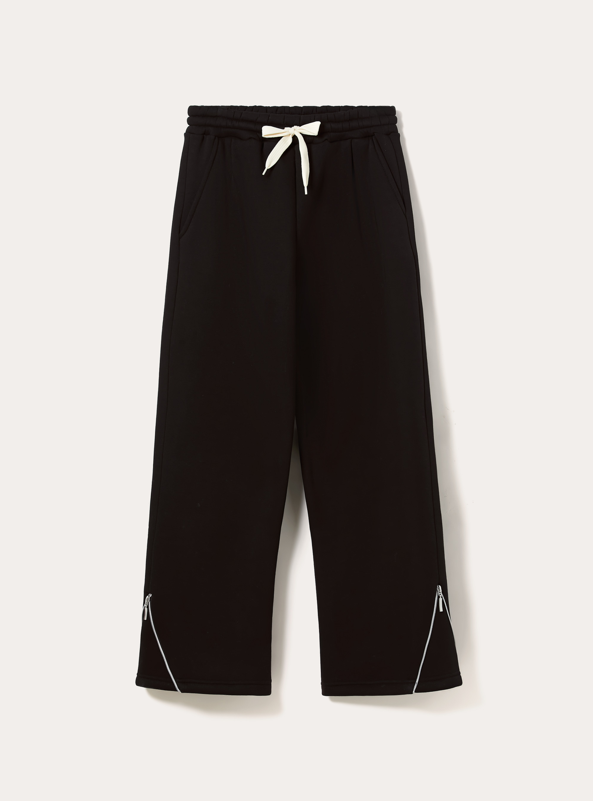 Jogger con cerniera al fondo, BK1 BLACK