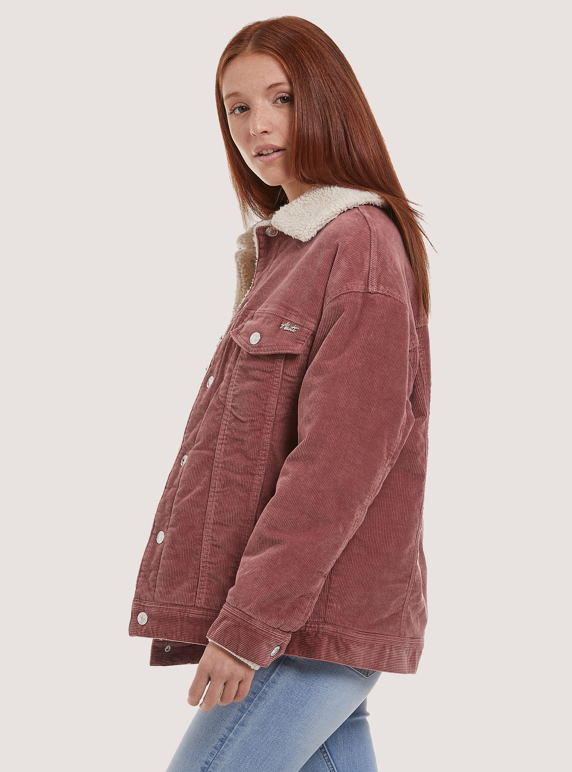 Veste de camionneur avec doublure en peluche, PK1 PINK DARK