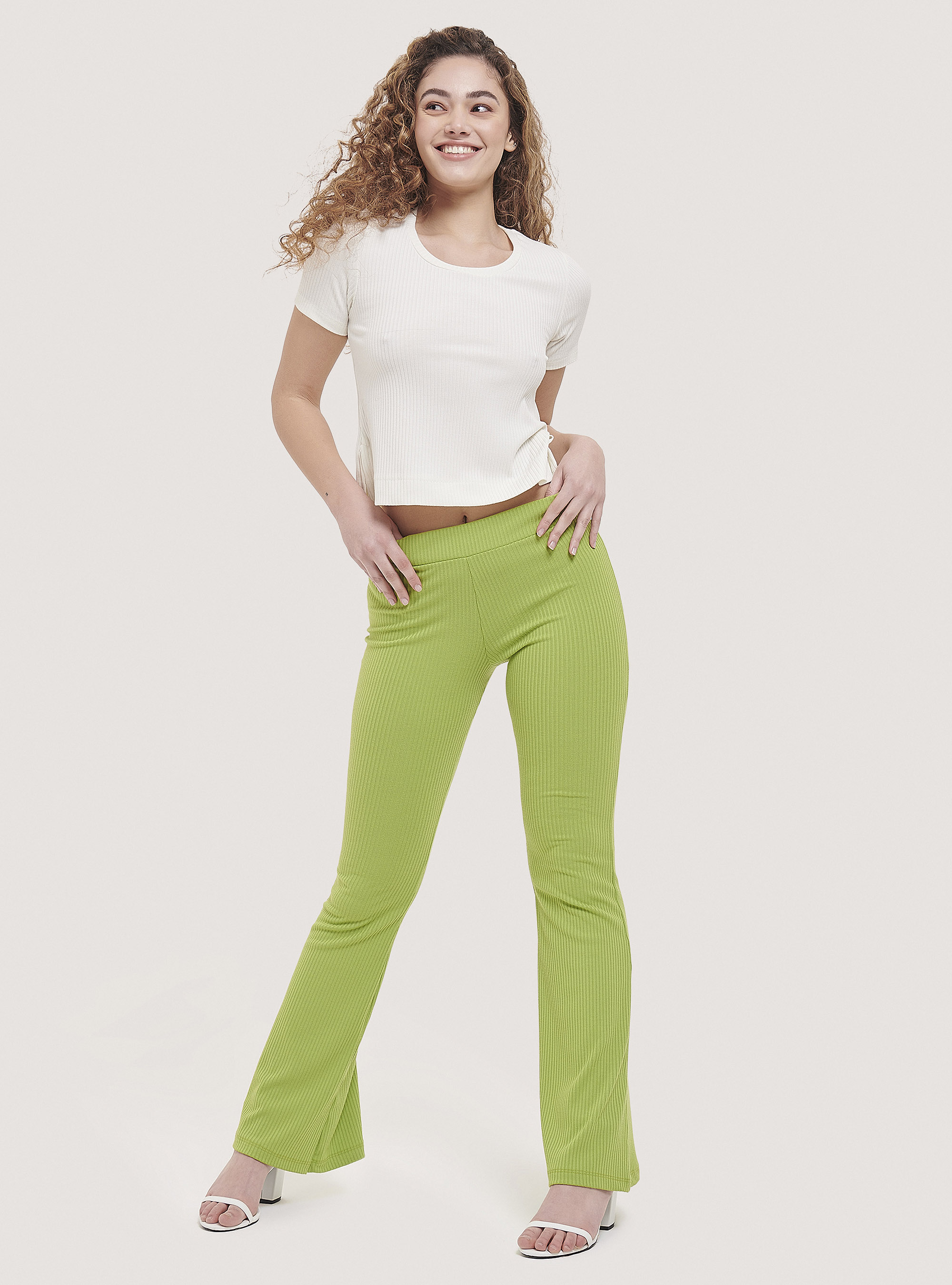 Camiseta acanalada, C0020 OFF WHITE