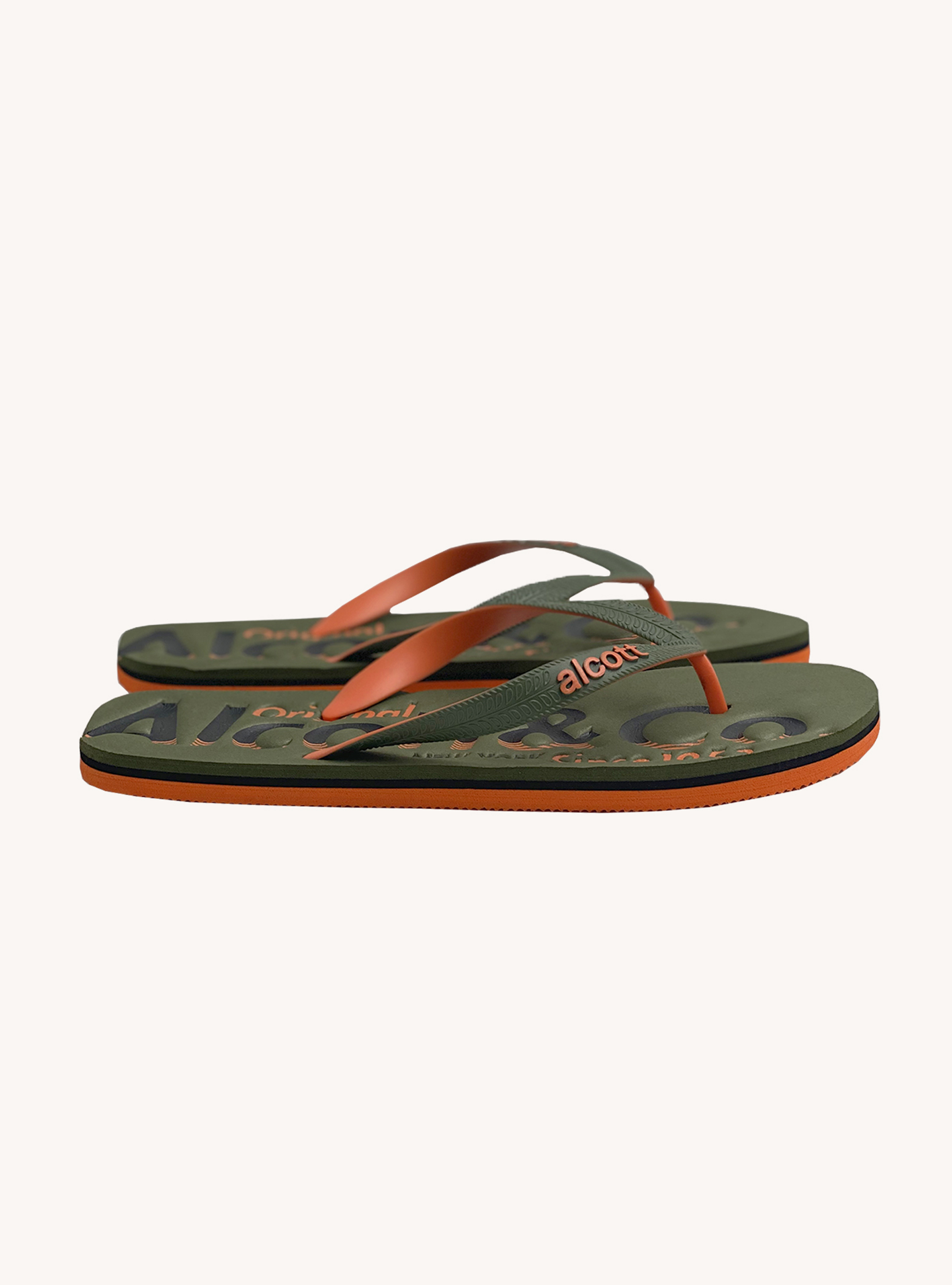 Flip-flops with logo, C6645 KAKY