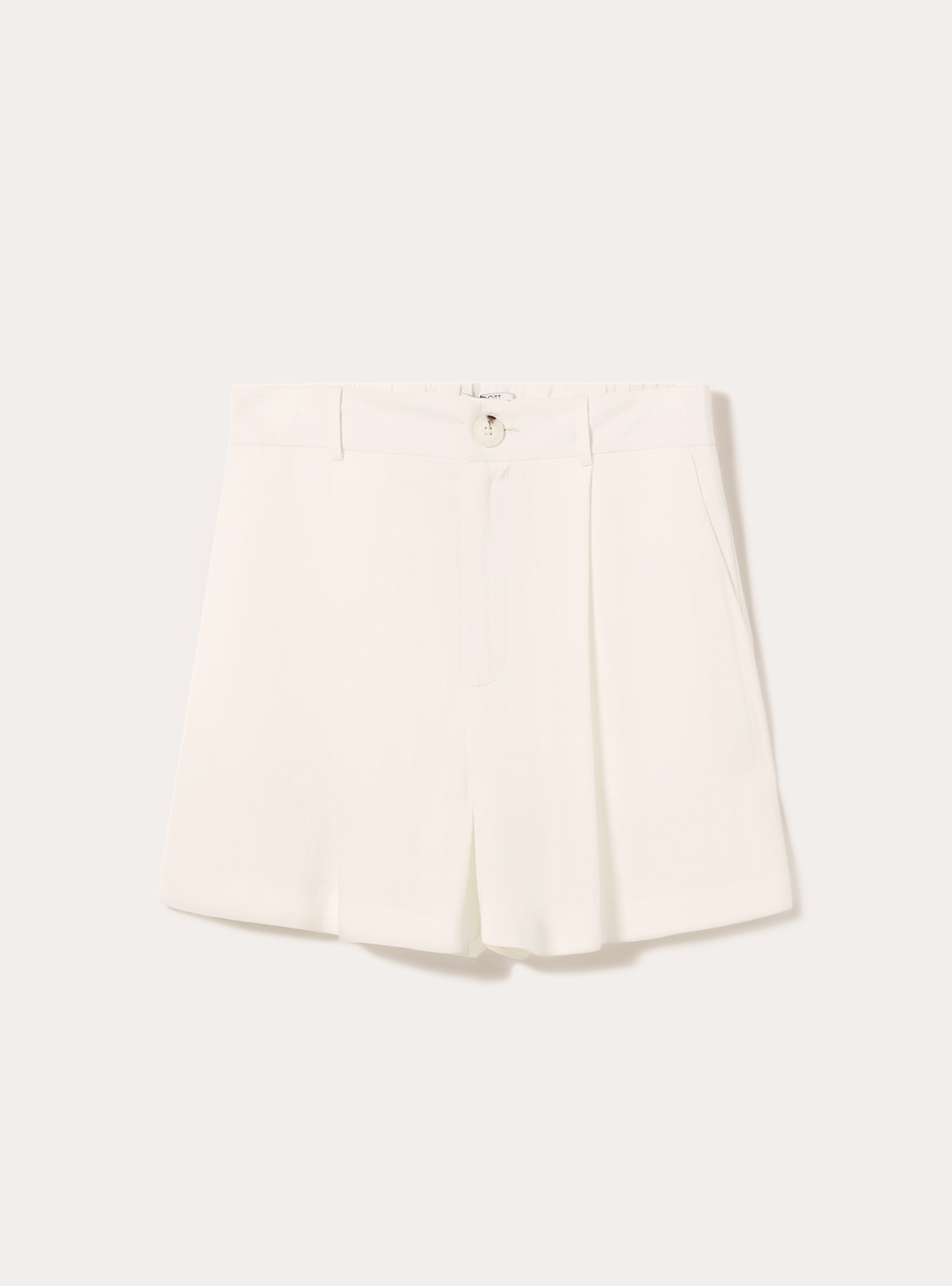 Short en lin doux, WH1 OFF WHITE