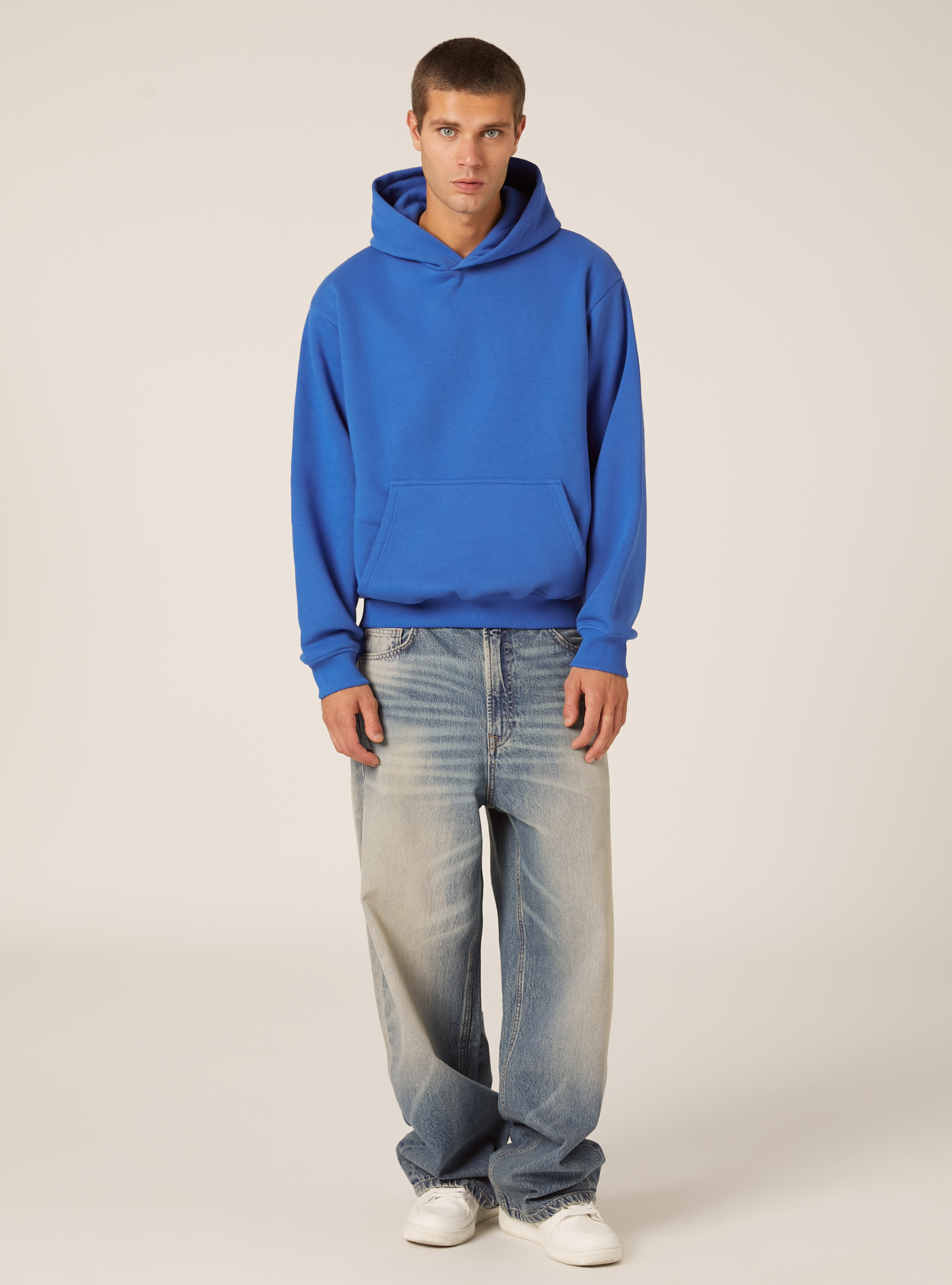 Boxy fit hoodie, RY2 ROYALE MEDIUM