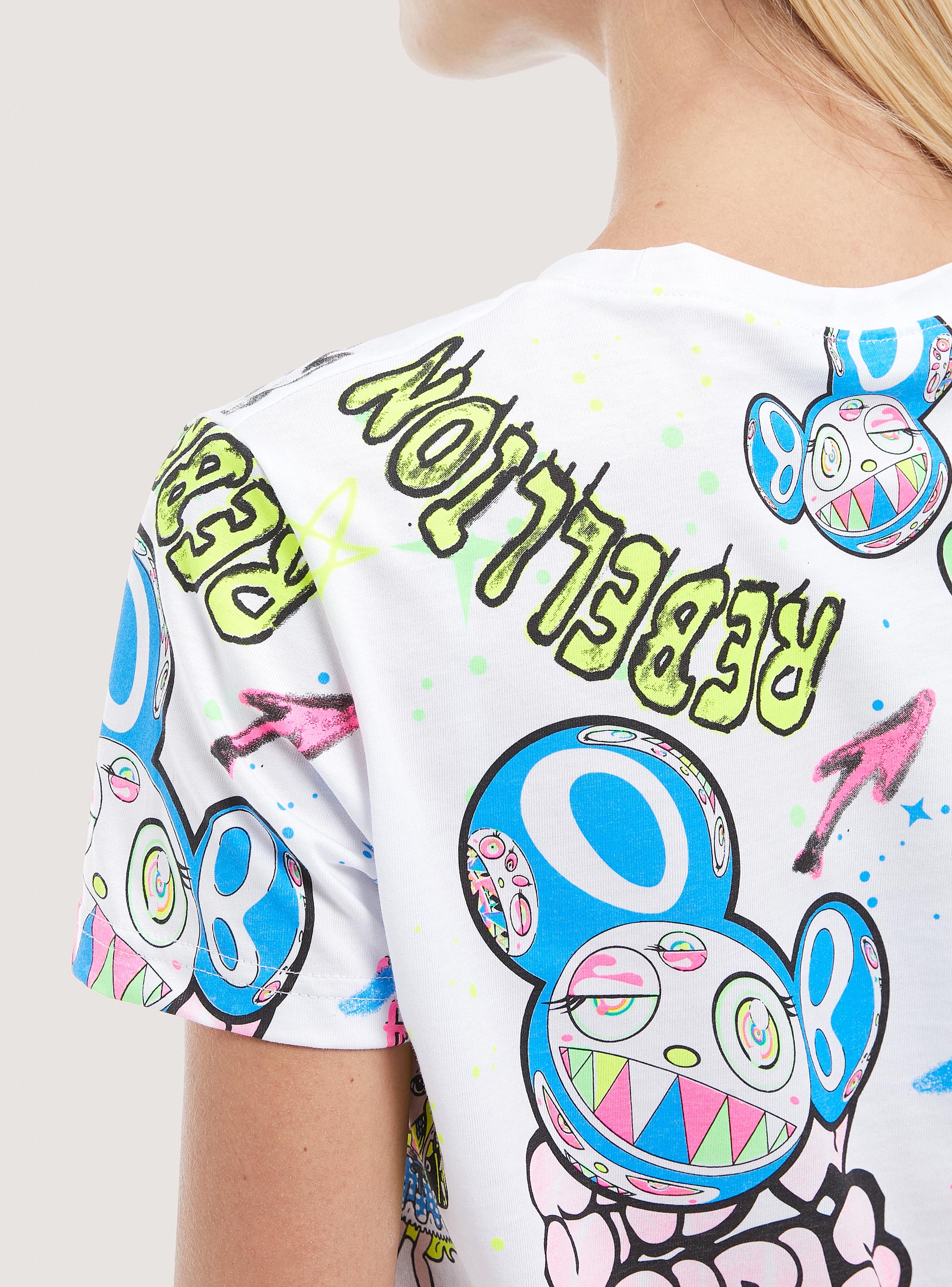 T-shirt with all over ''Smile Collection'' print, WH2 WHITE