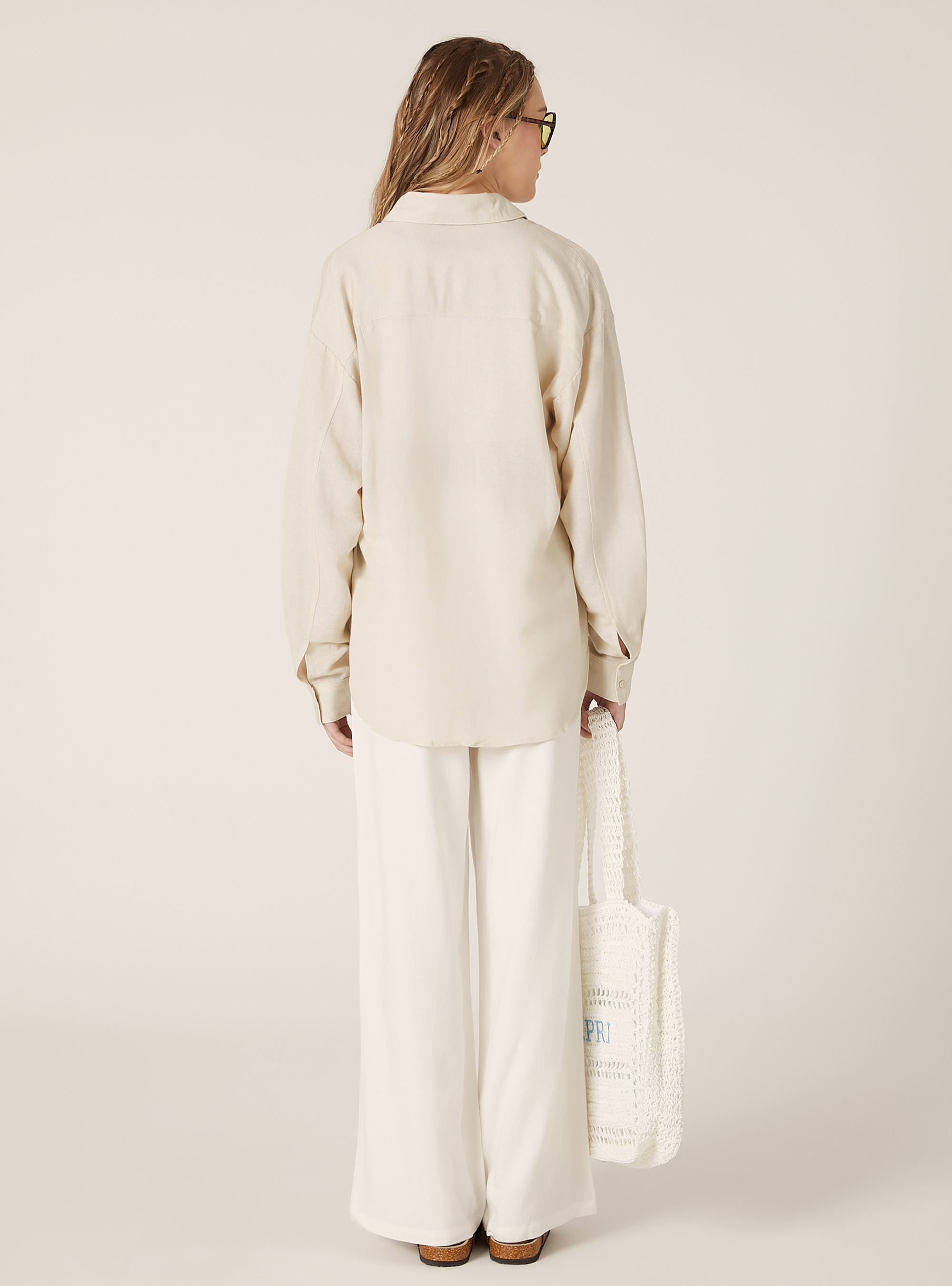 Comfort fit linen shirt, CR2 CREAM MEDIUM