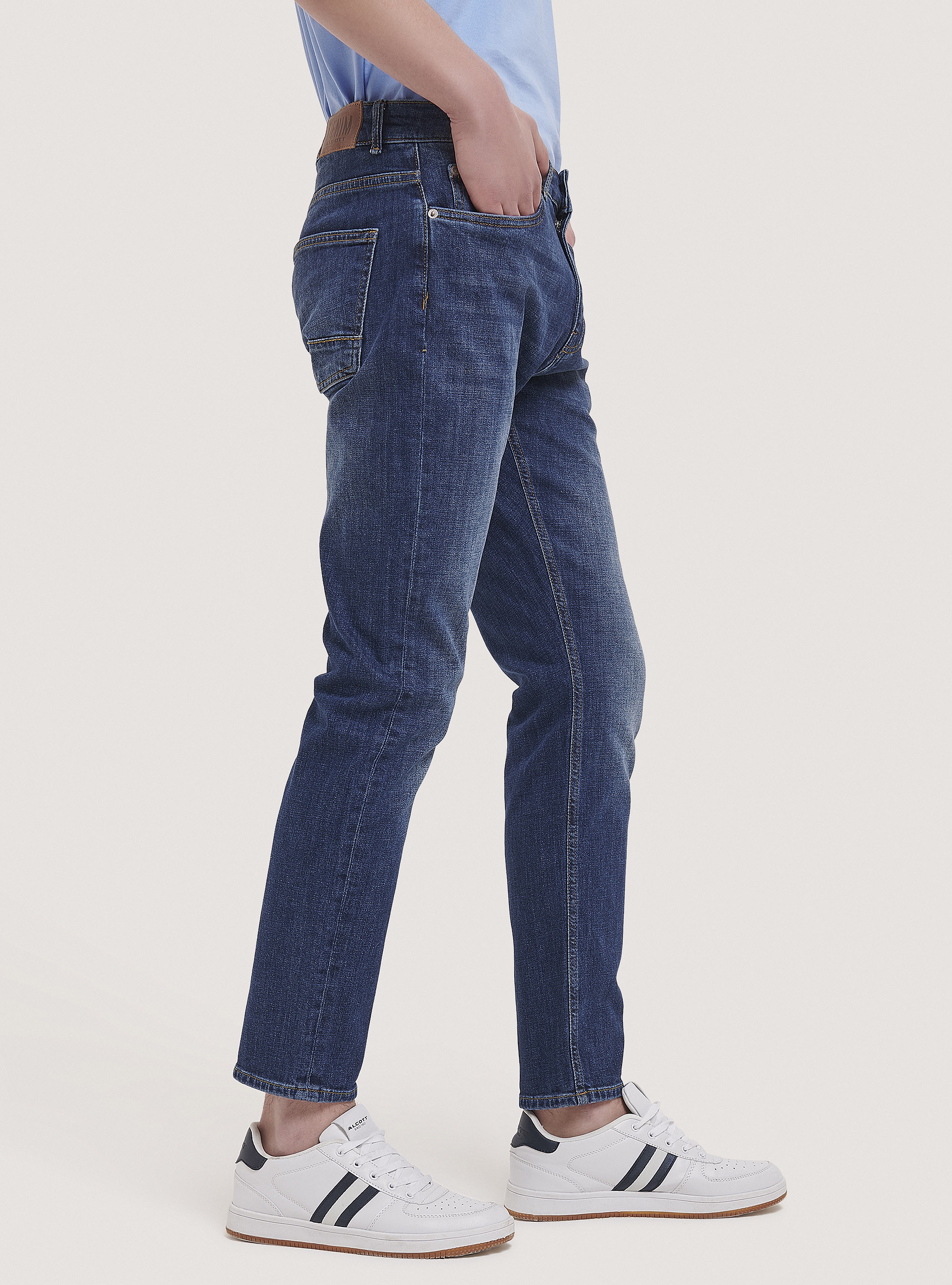 Jeans slim fit, D001 DEEP BLUE