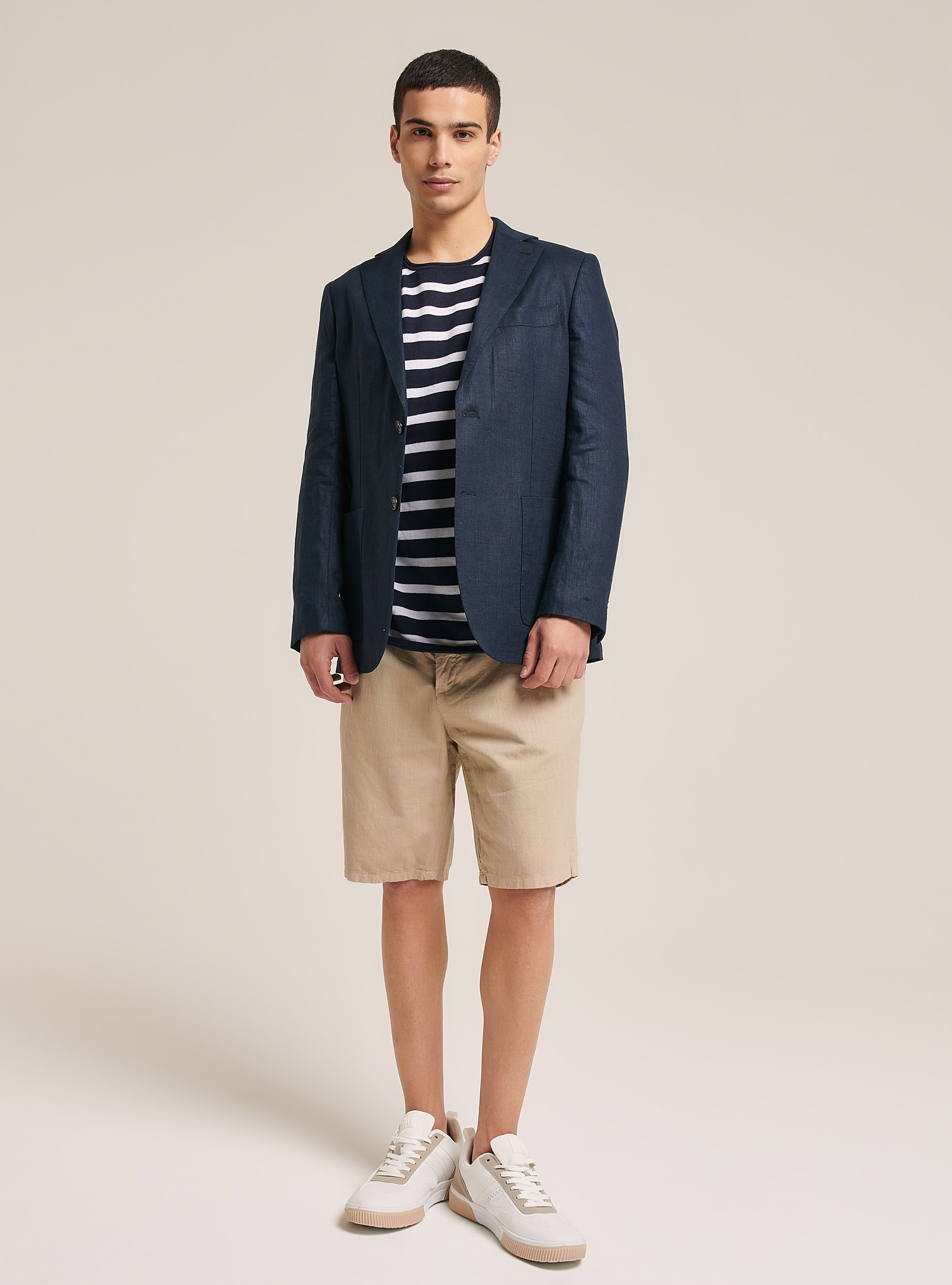Linen Jacket, BLUE NAVY