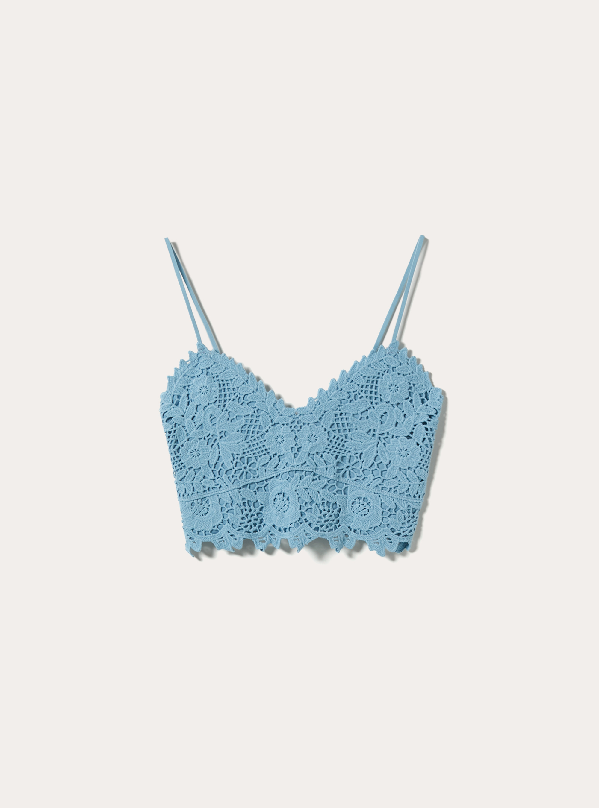 Top au crochet avec bretelles, AZ2 AZURE MEDIUM
