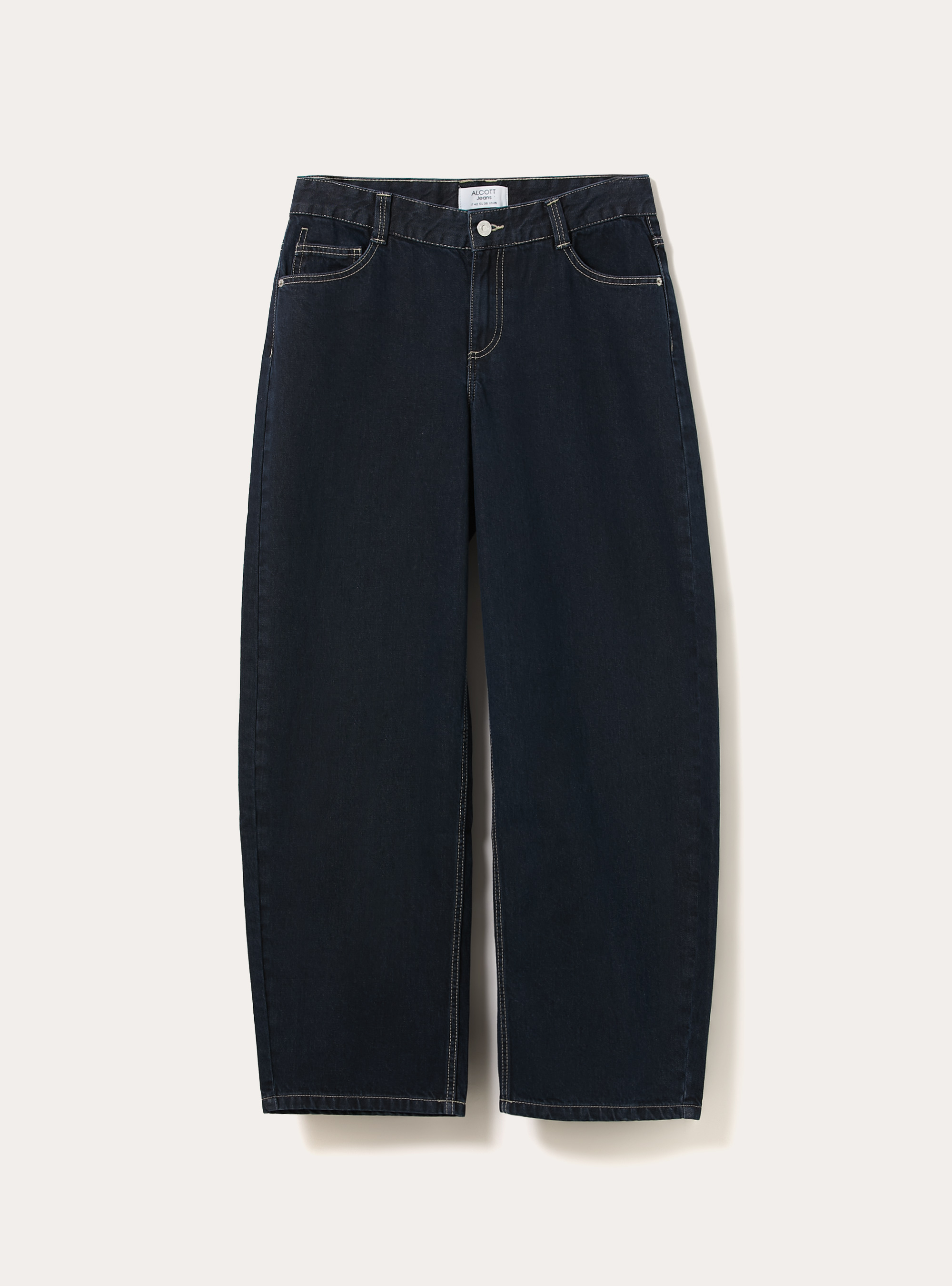 Jeans baggy barrel, D001 DEEP BLUE