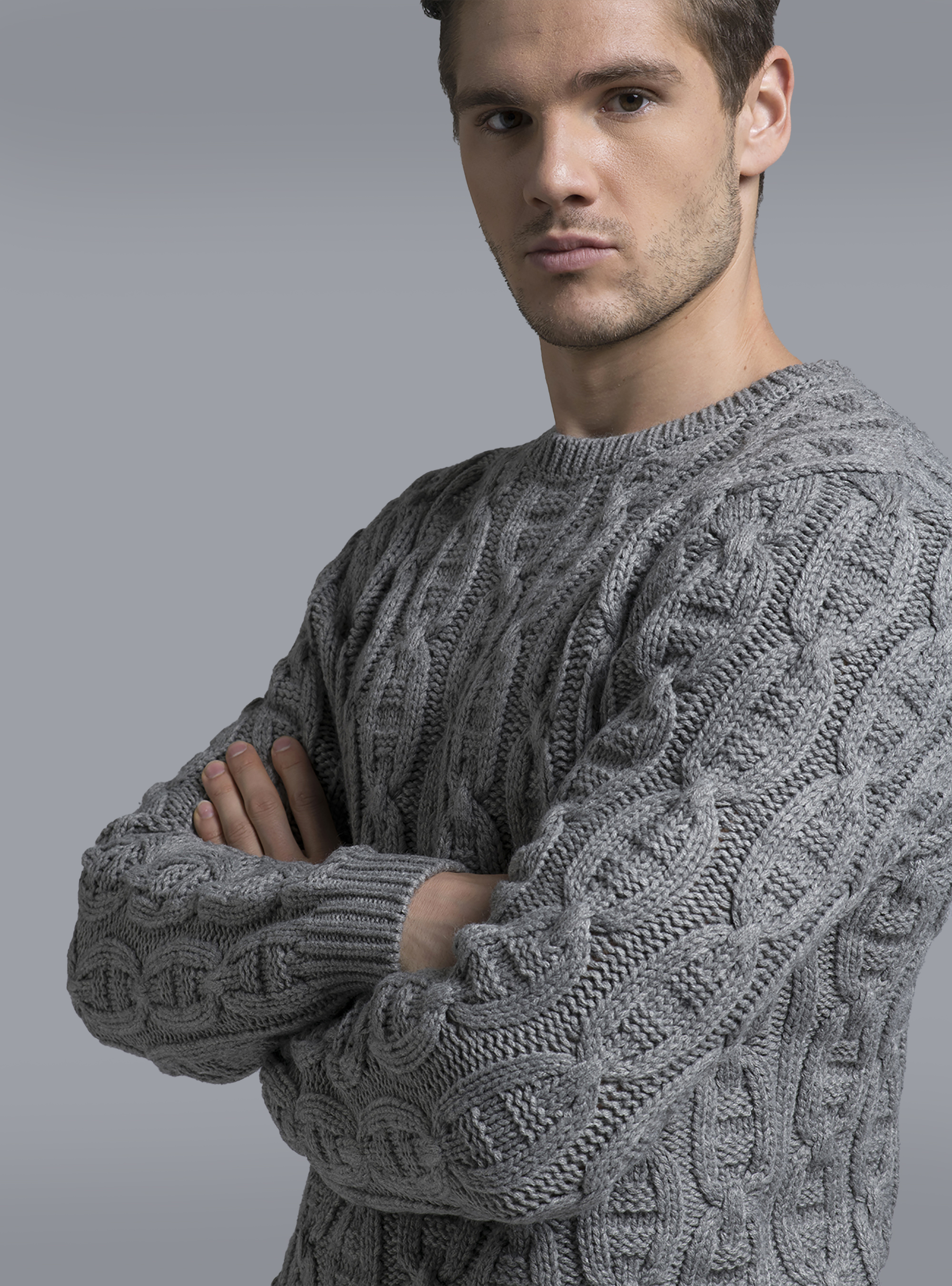 Maglia punto a catena, GREY