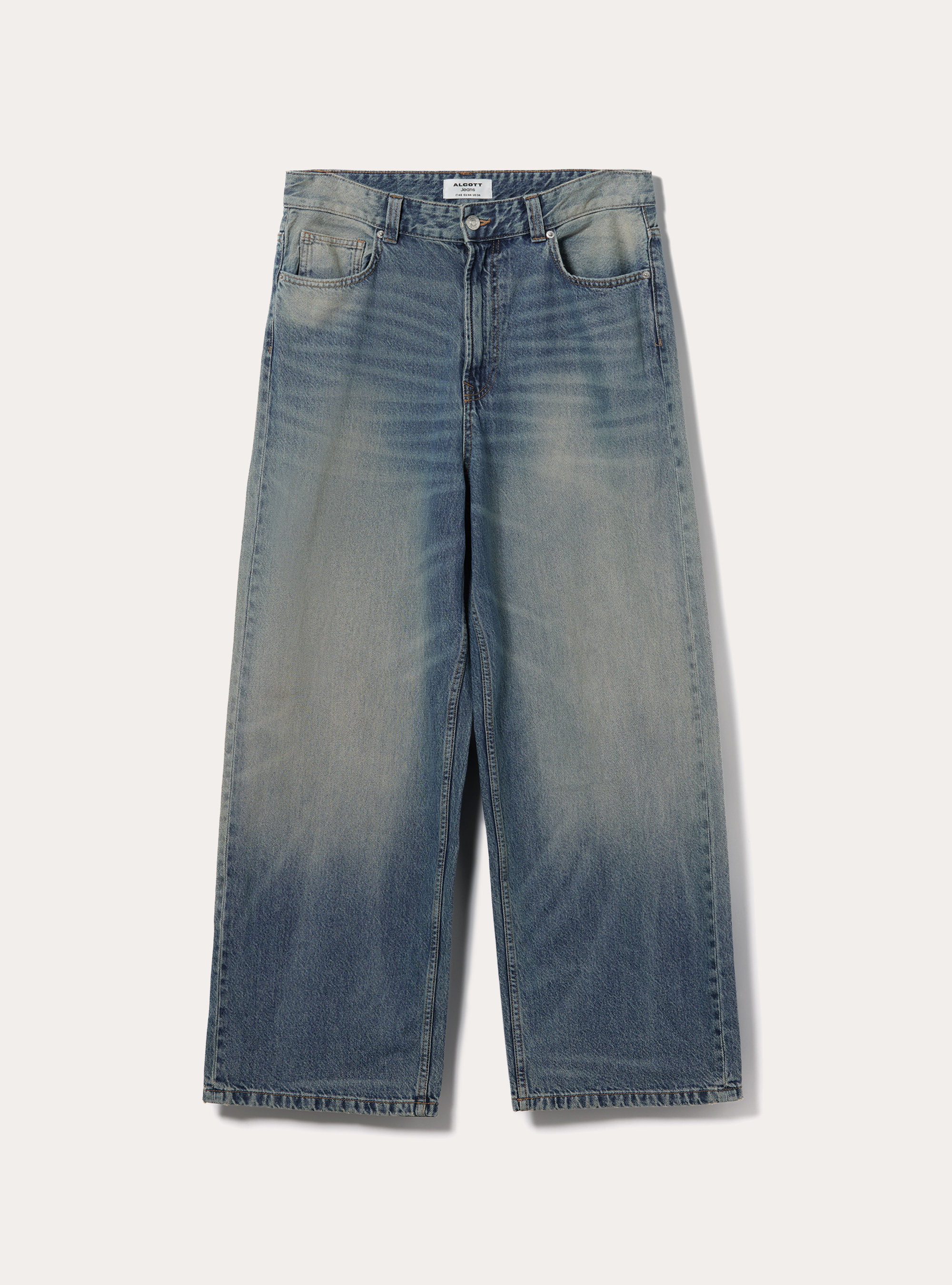 Vaqueros super holgados, D004 MEDIUM LIGHT BLUE