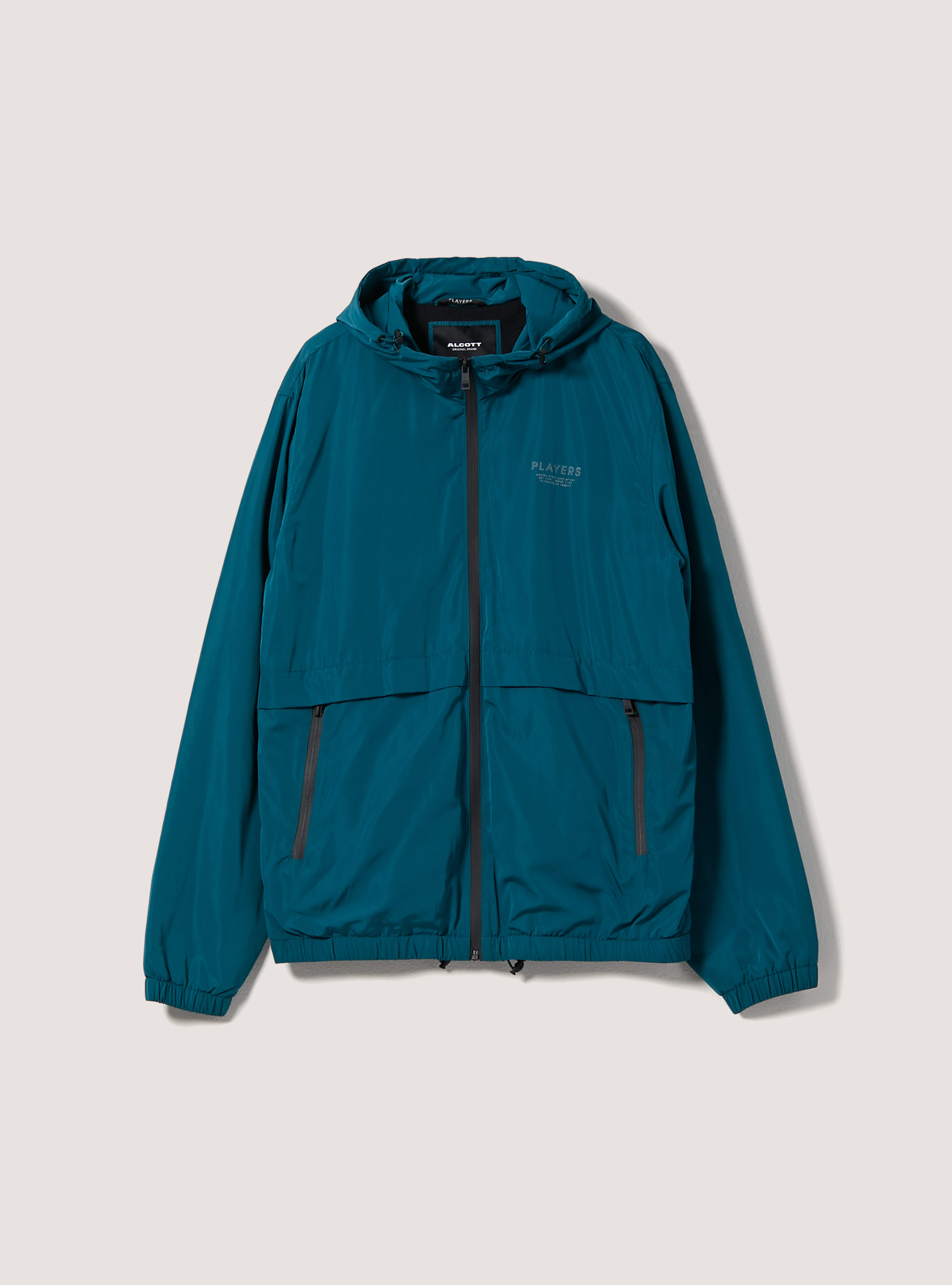 Windproof jacket with polar fleece lining, GN1 GREEN DARK