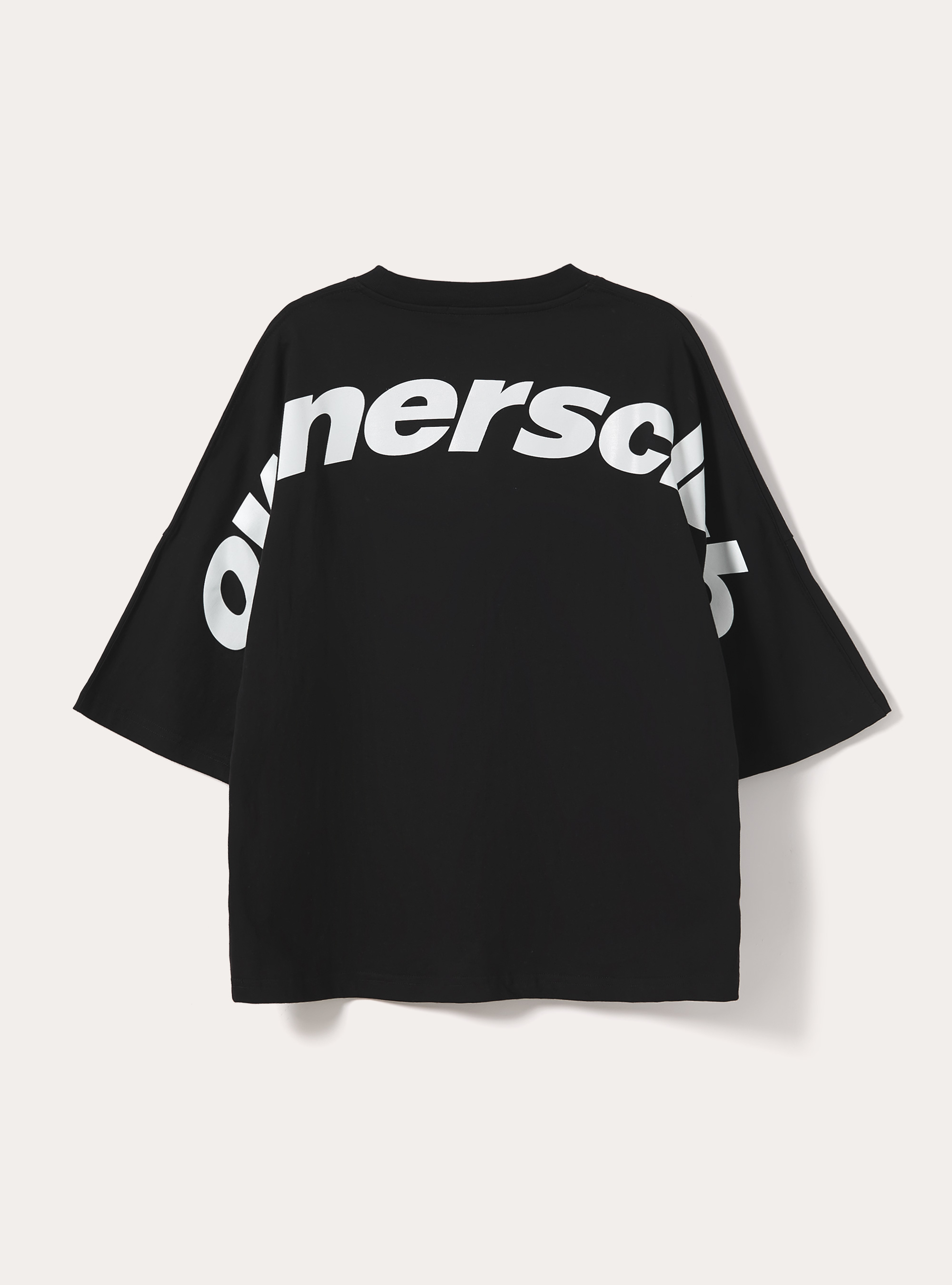 T- shirt base boxy con stampa, BK1 BLACK