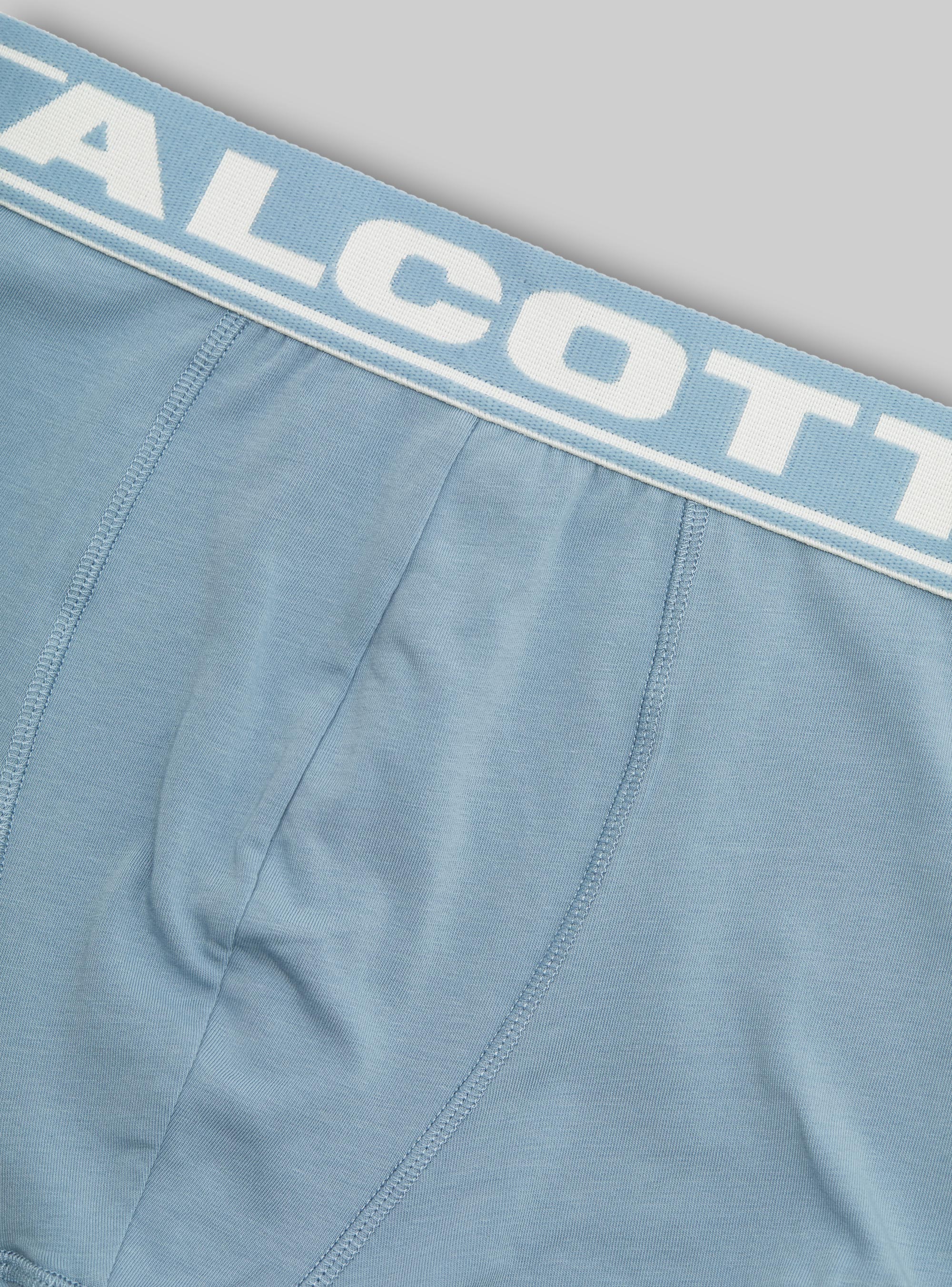 Stretch cotton boxer shorts with logo, AZ2 AZURE MEDIUM