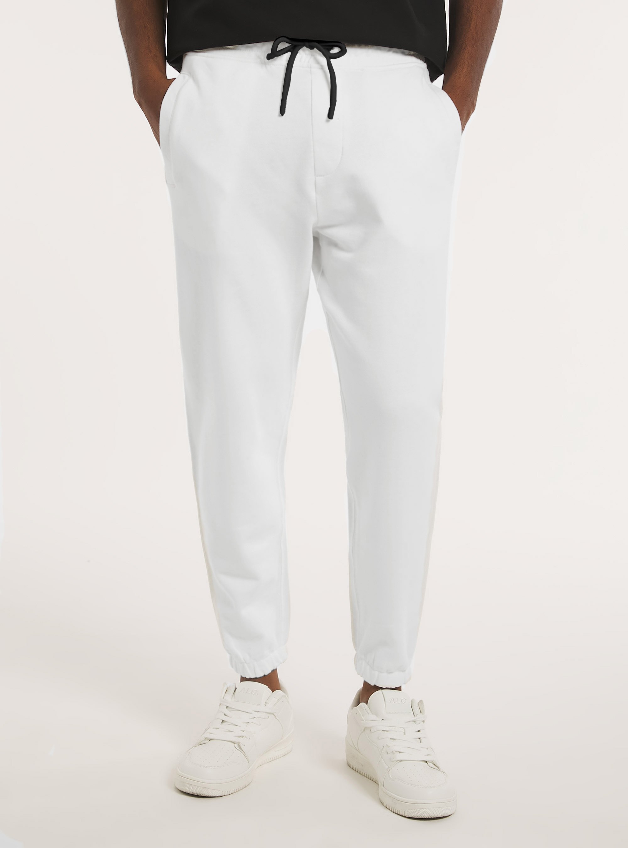 Jogger in scuba fabric, WH2 WHITE