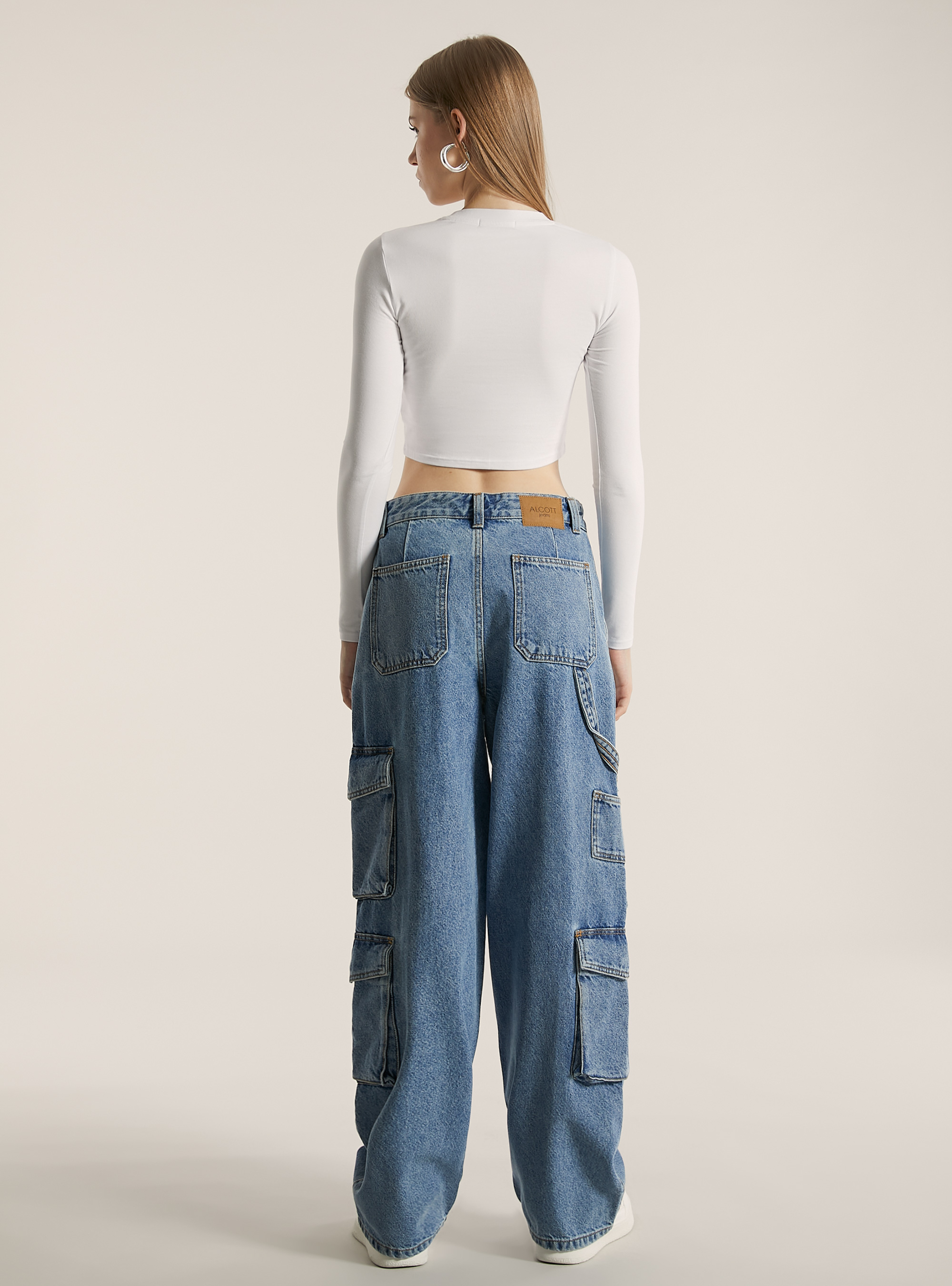 Multi-Cargo-Comfort-Fit-Jeans, D006 AZURE