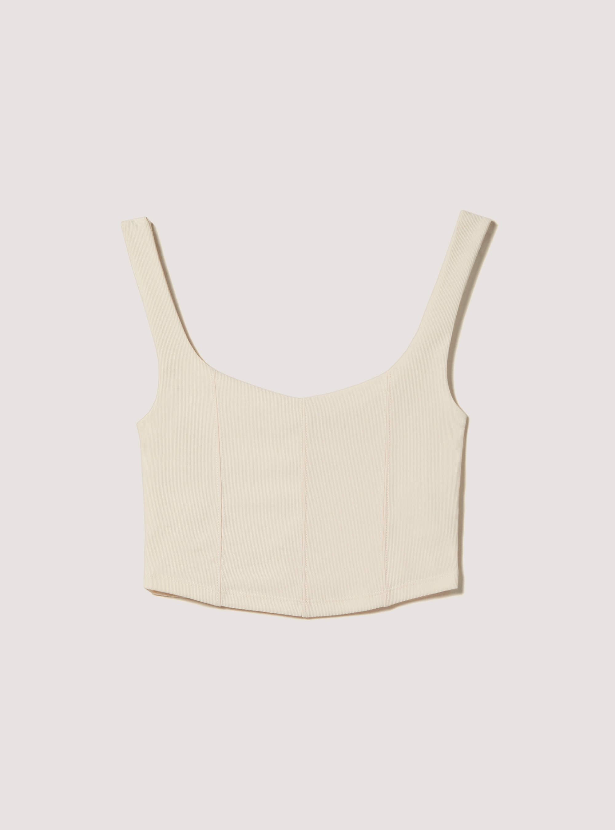 Top cropped bustier, WH1 OFF WHITE