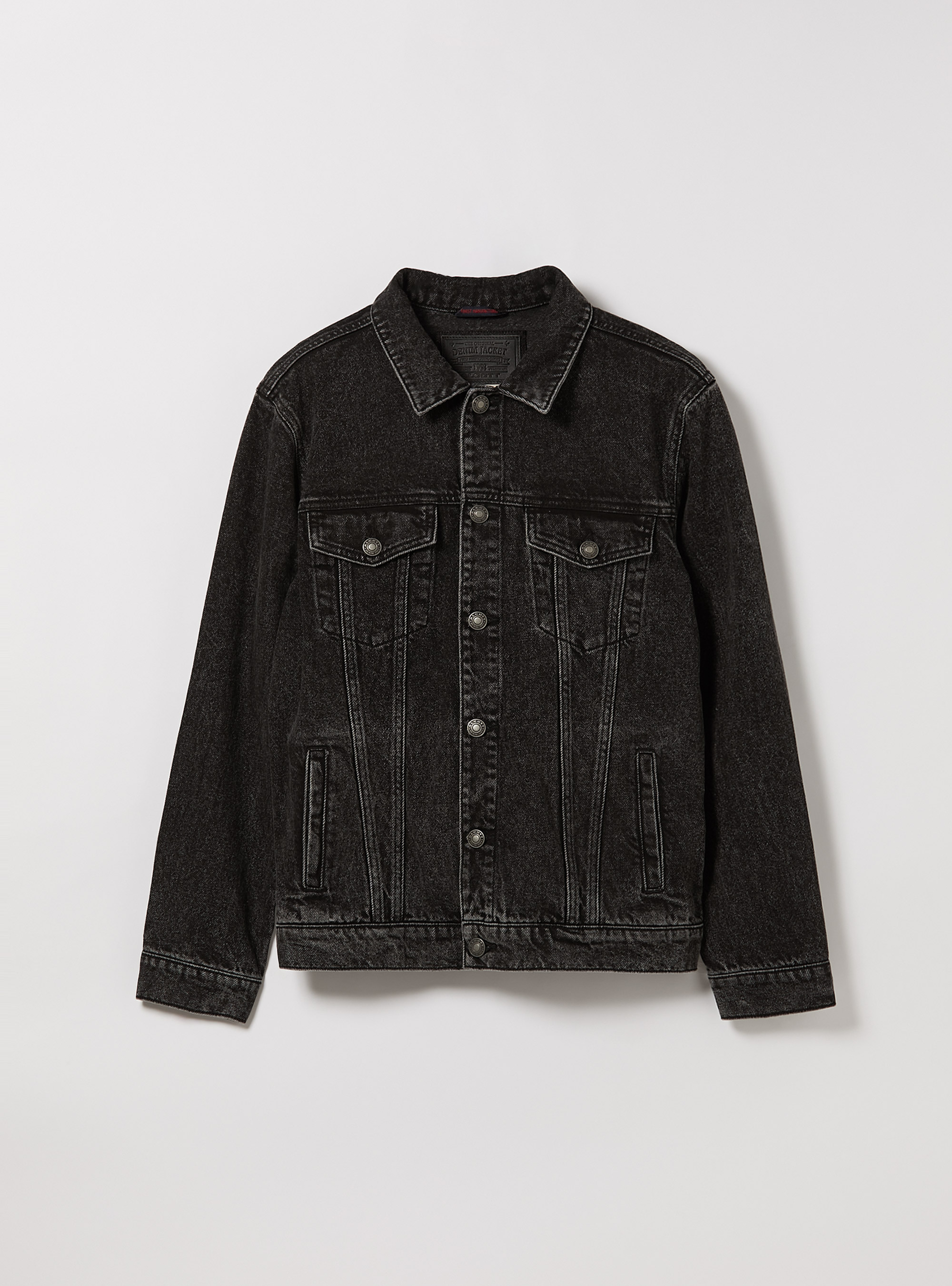 Regular fit denim jacket, D000 BLACK