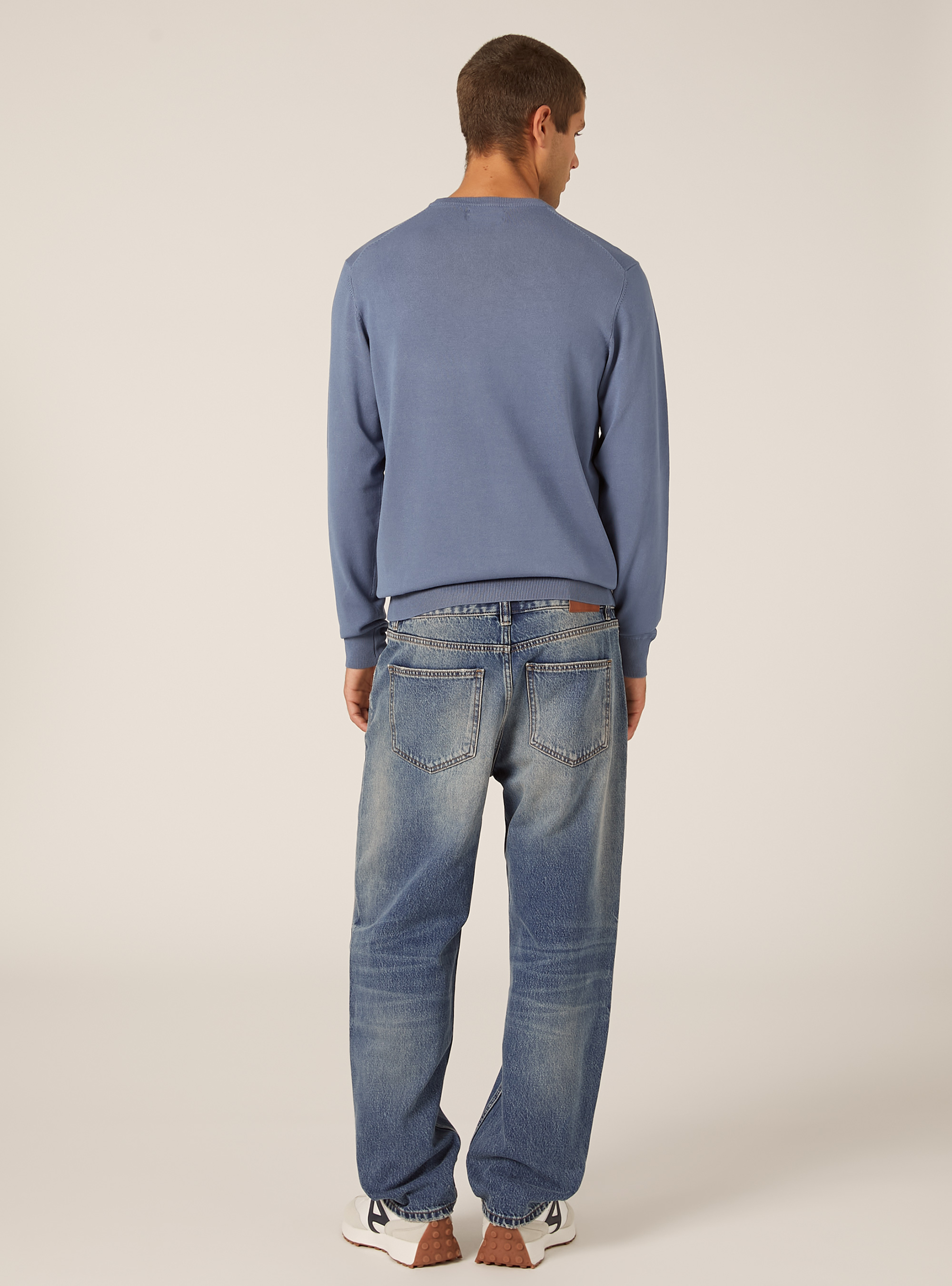 Jersey de cuello redondo de viscosa Ecovero, IN2 INDIGO MEDIUM