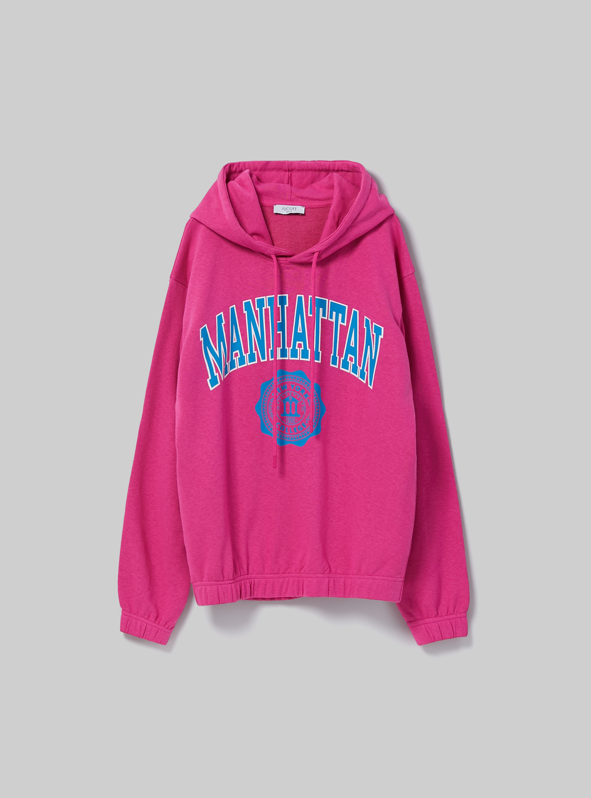 College cropped sweatshirt with elastic band, FX2 FUXIA MEDIUM