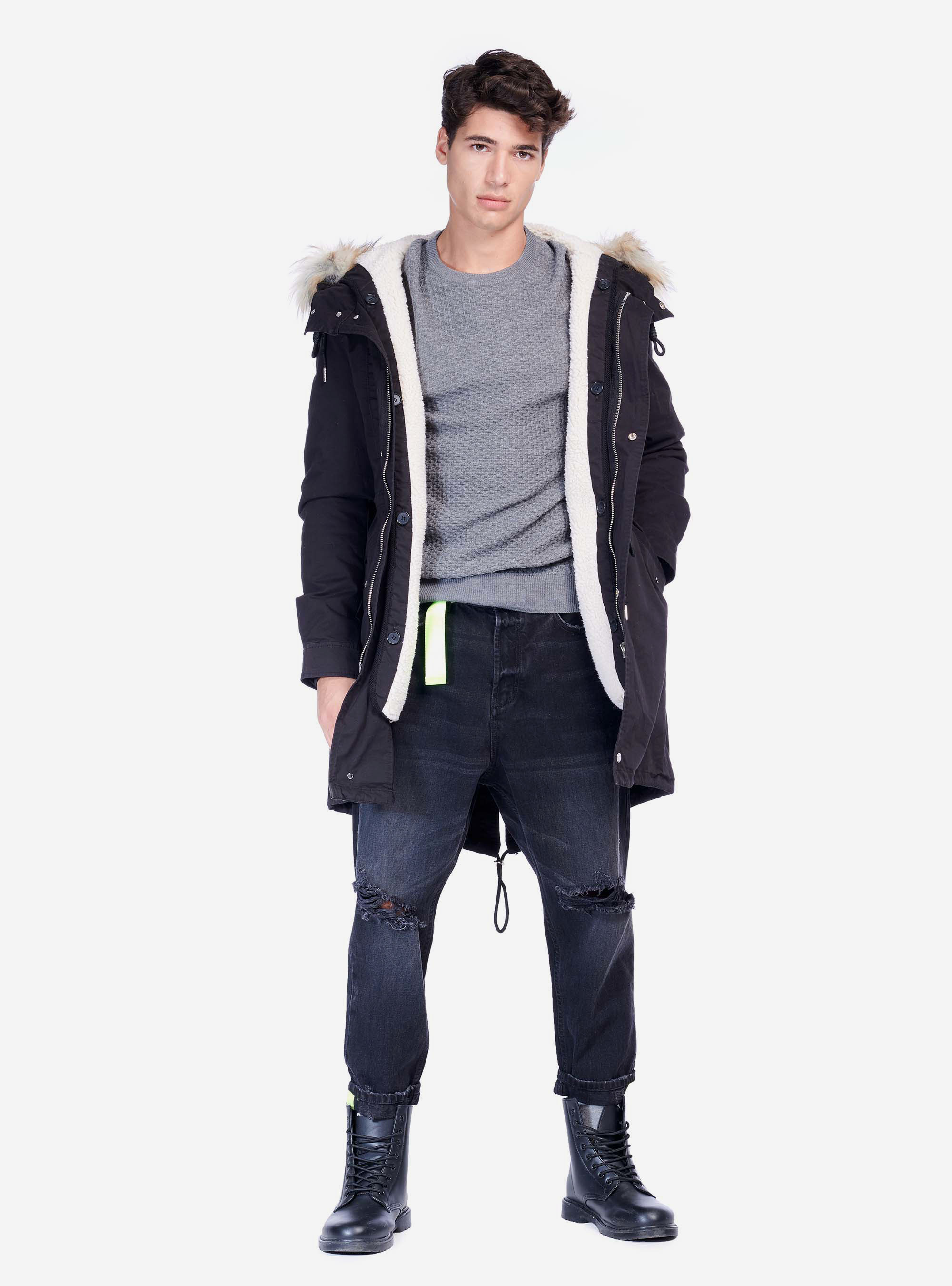 Pull basique, C146 GREY MEL