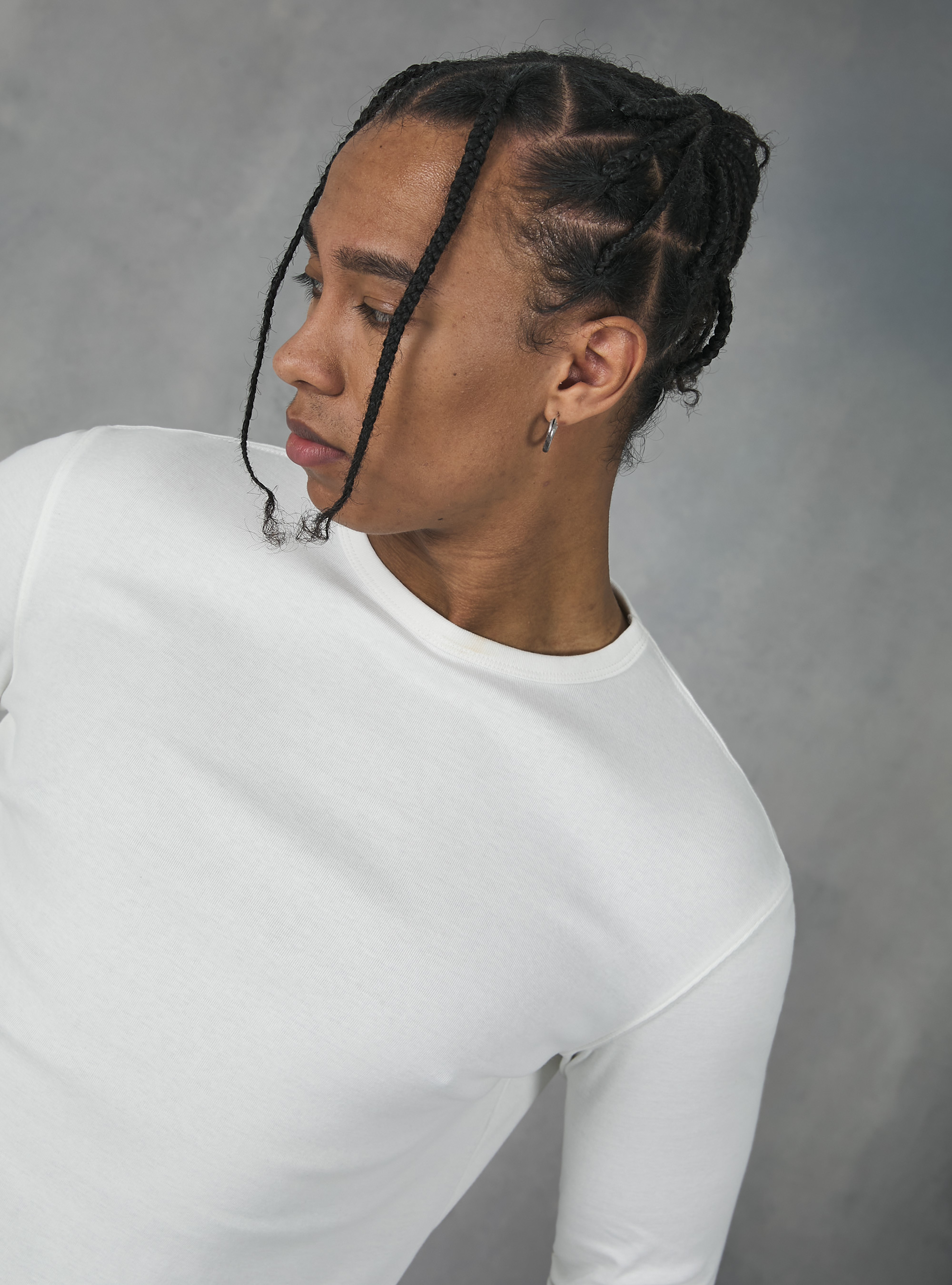 Long-sleeved cotton T-shirt, WH2 WHITE