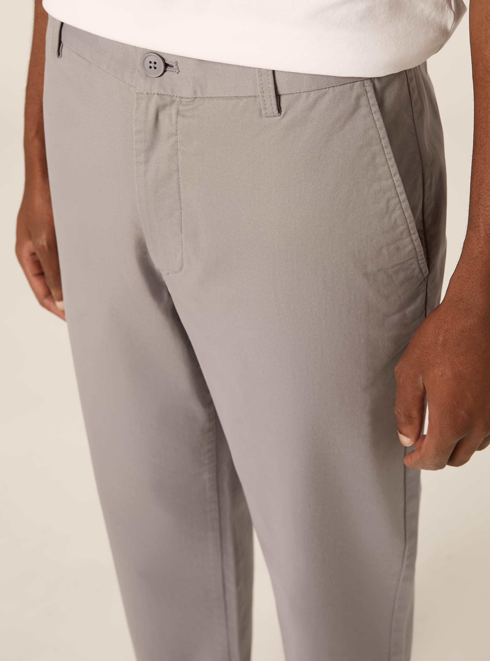Slim fit chino trousers, GY3 GREY LIGHT