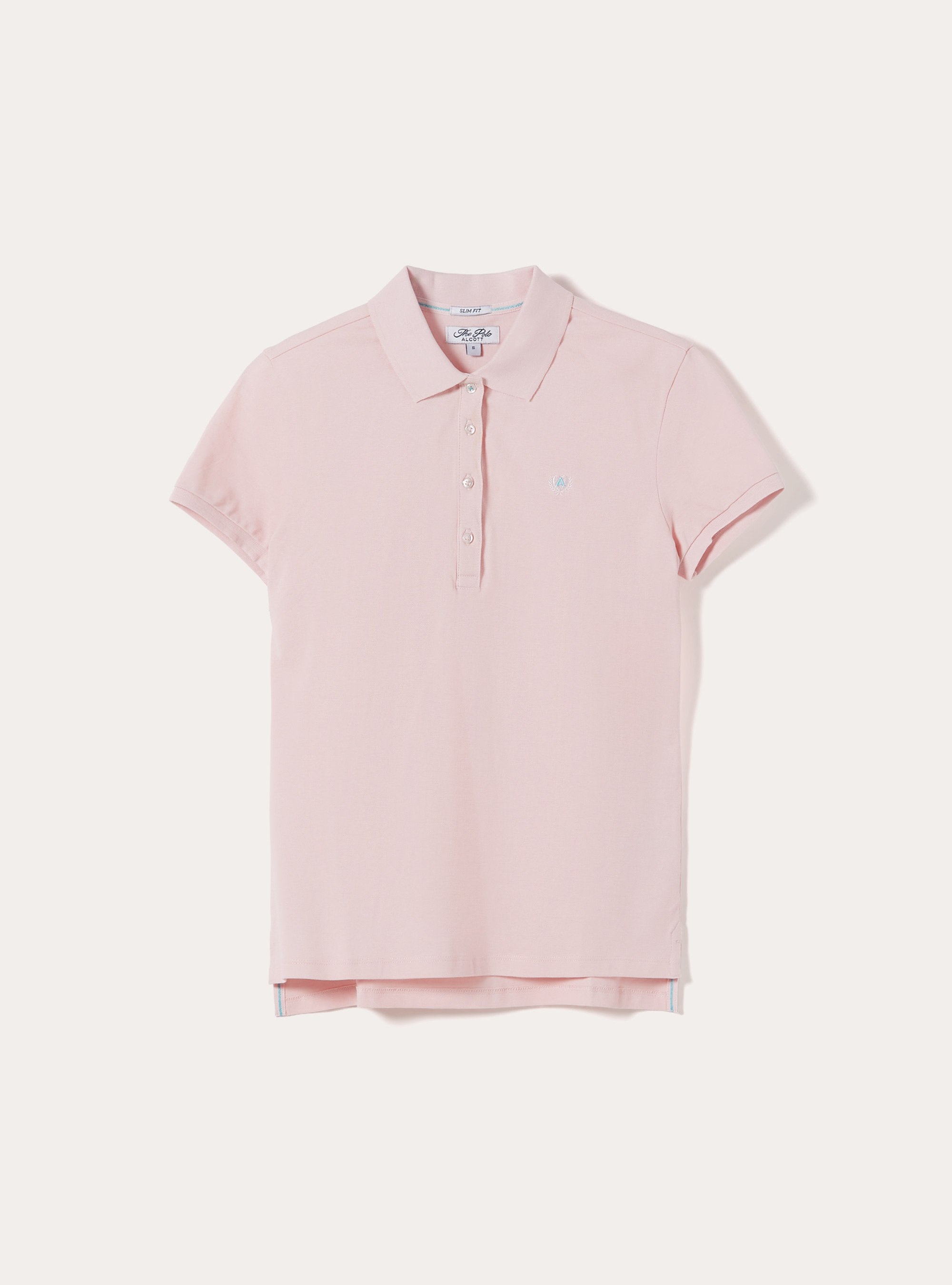 Polo Slim Fit avec Logo Brod&eacute;, PK3 PINK LIGHT