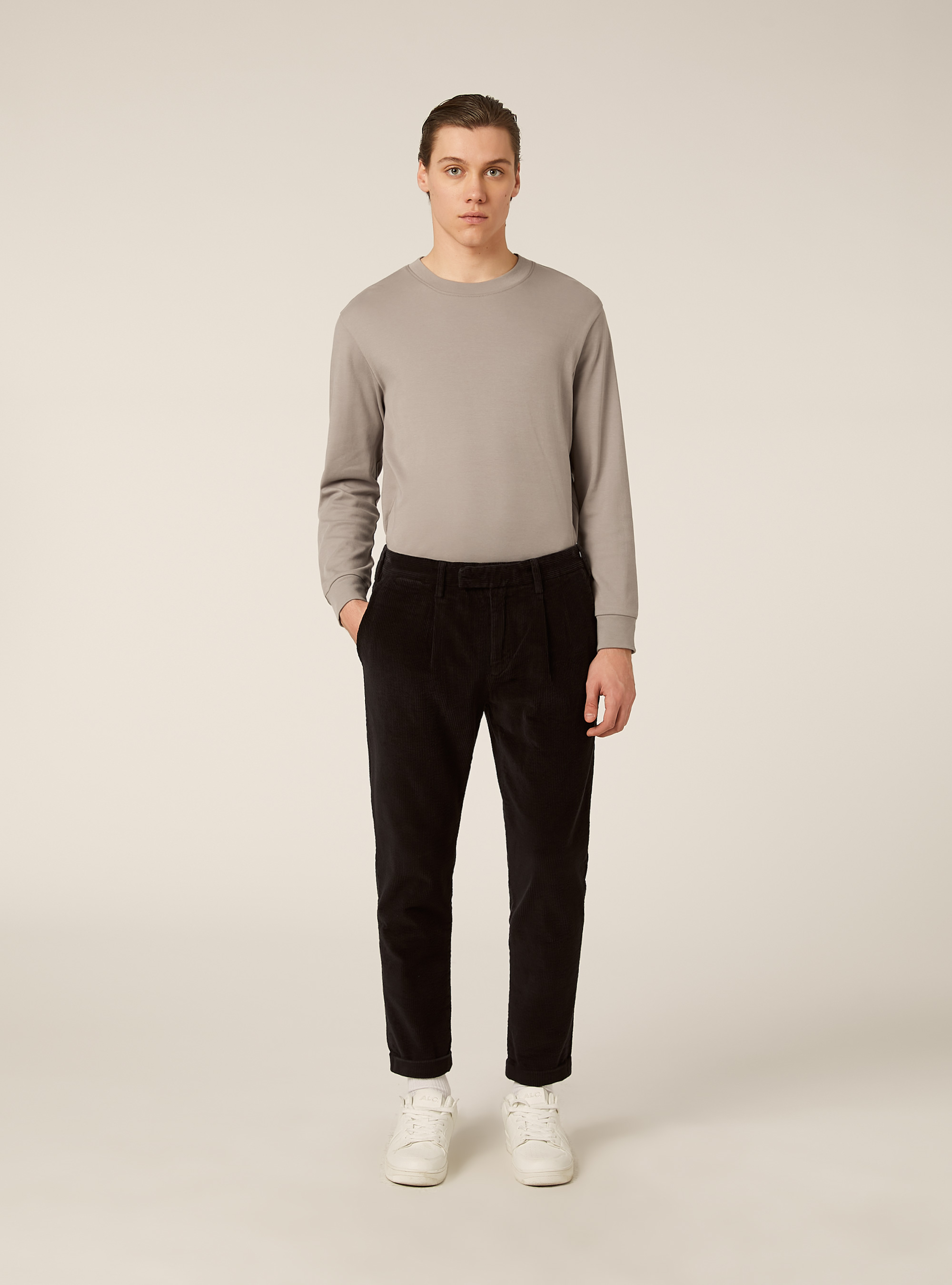 Chino-Hose aus Cord, GY1 GREY DARK