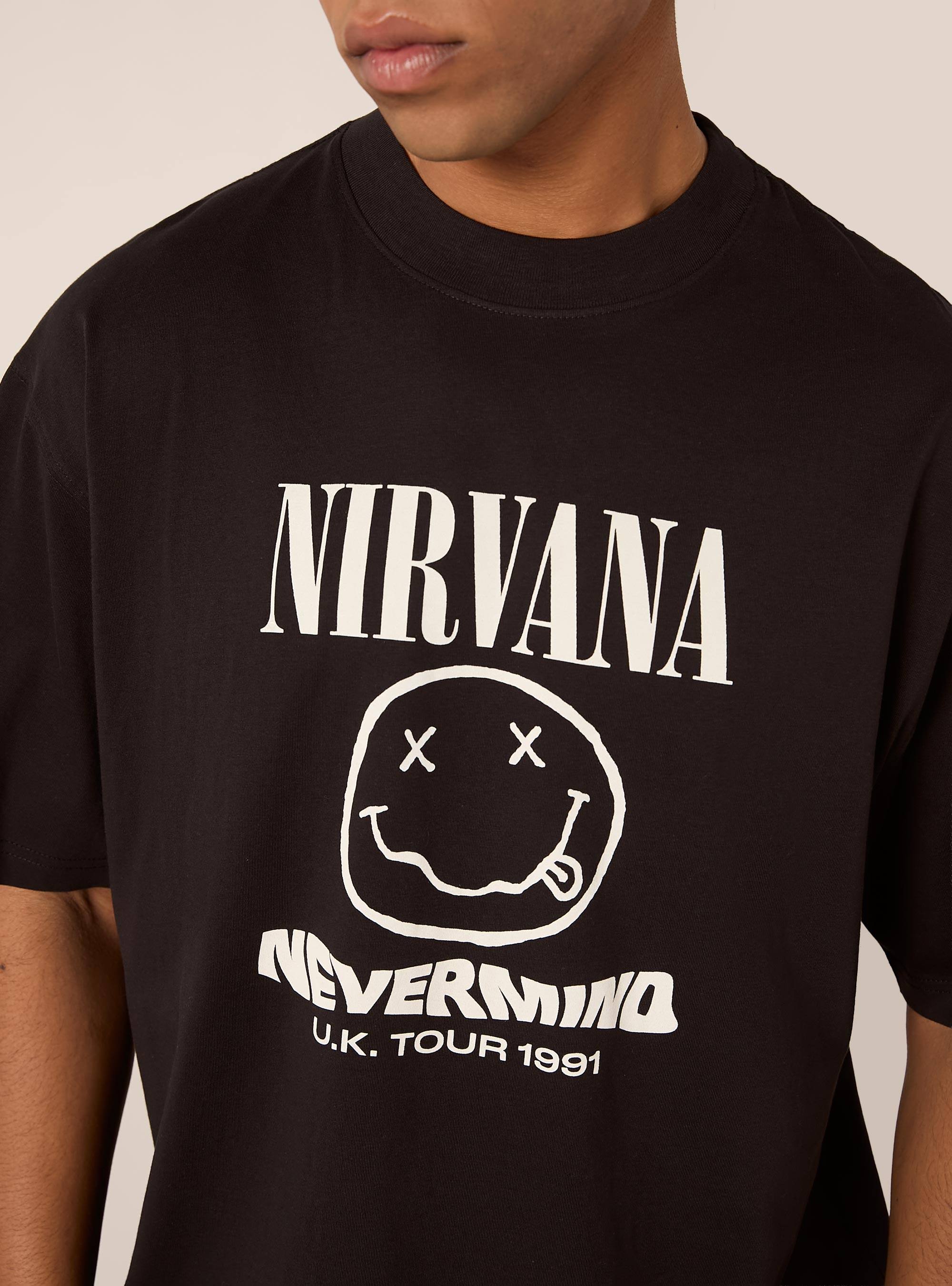 Nirvana boxy fit T-shirt / Alcott, BK1 BLACK