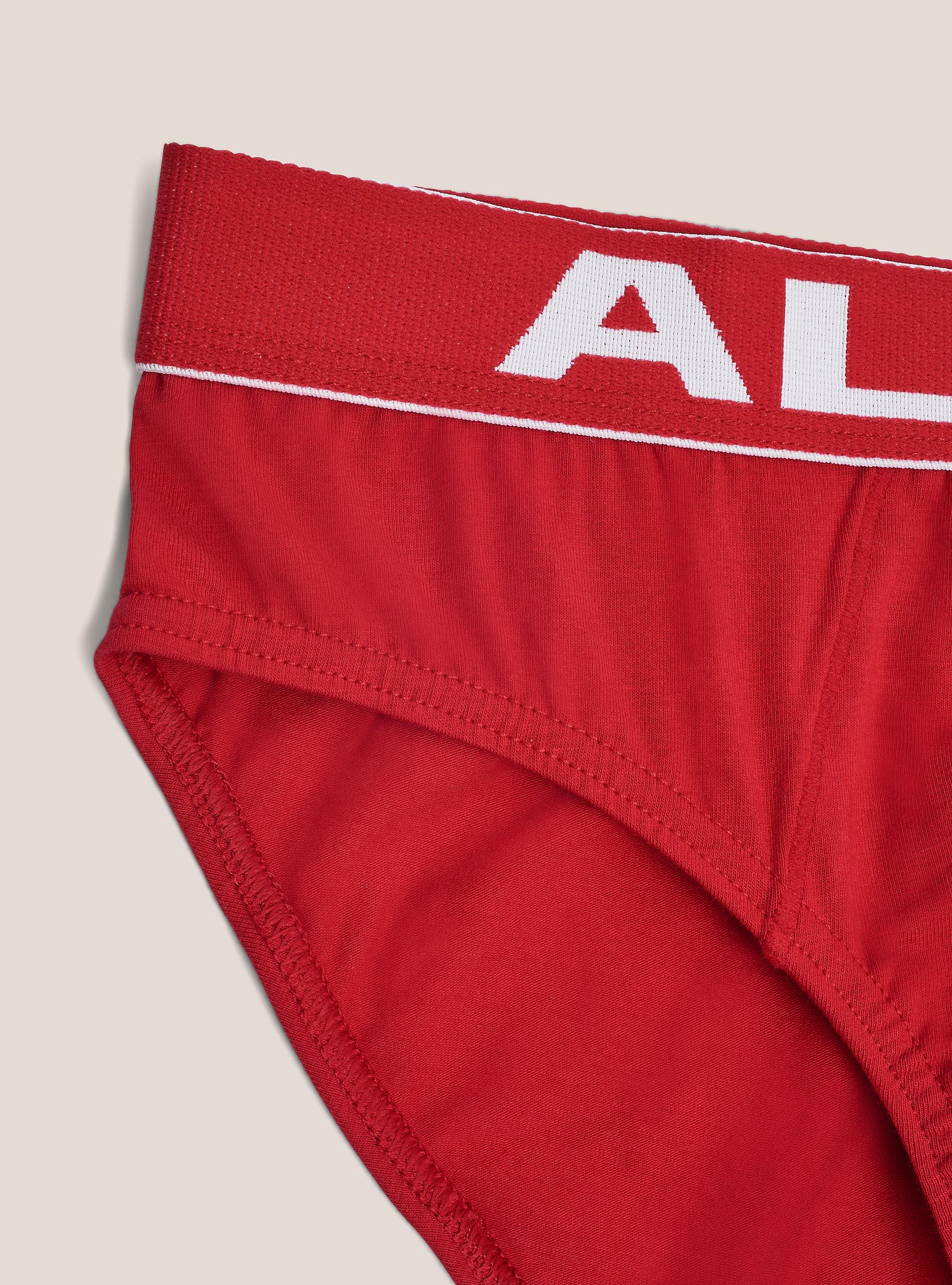 Elastic cotton slip with logo, RED