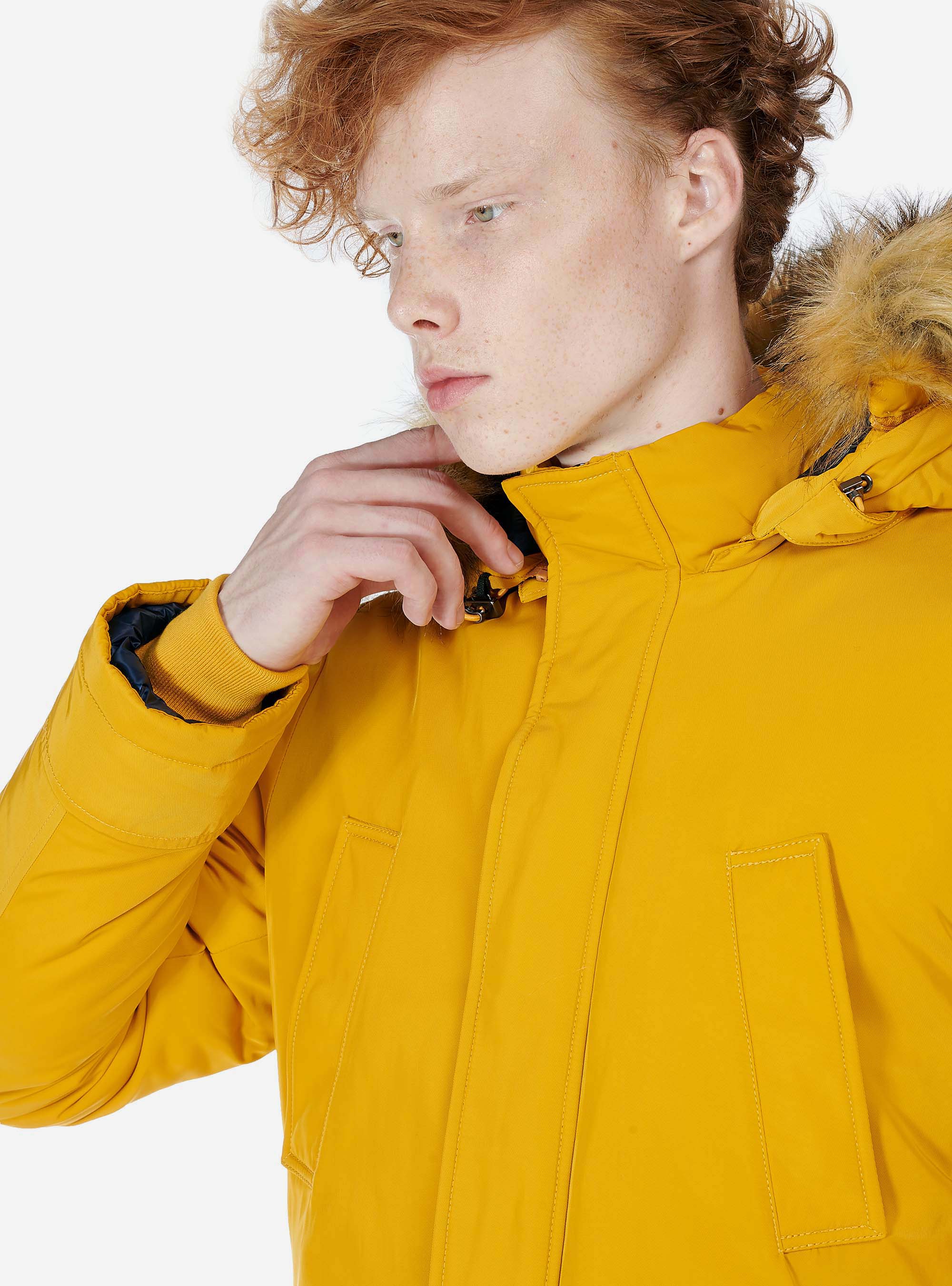 PARKA PADDED JACKET, C7751 SENAPE