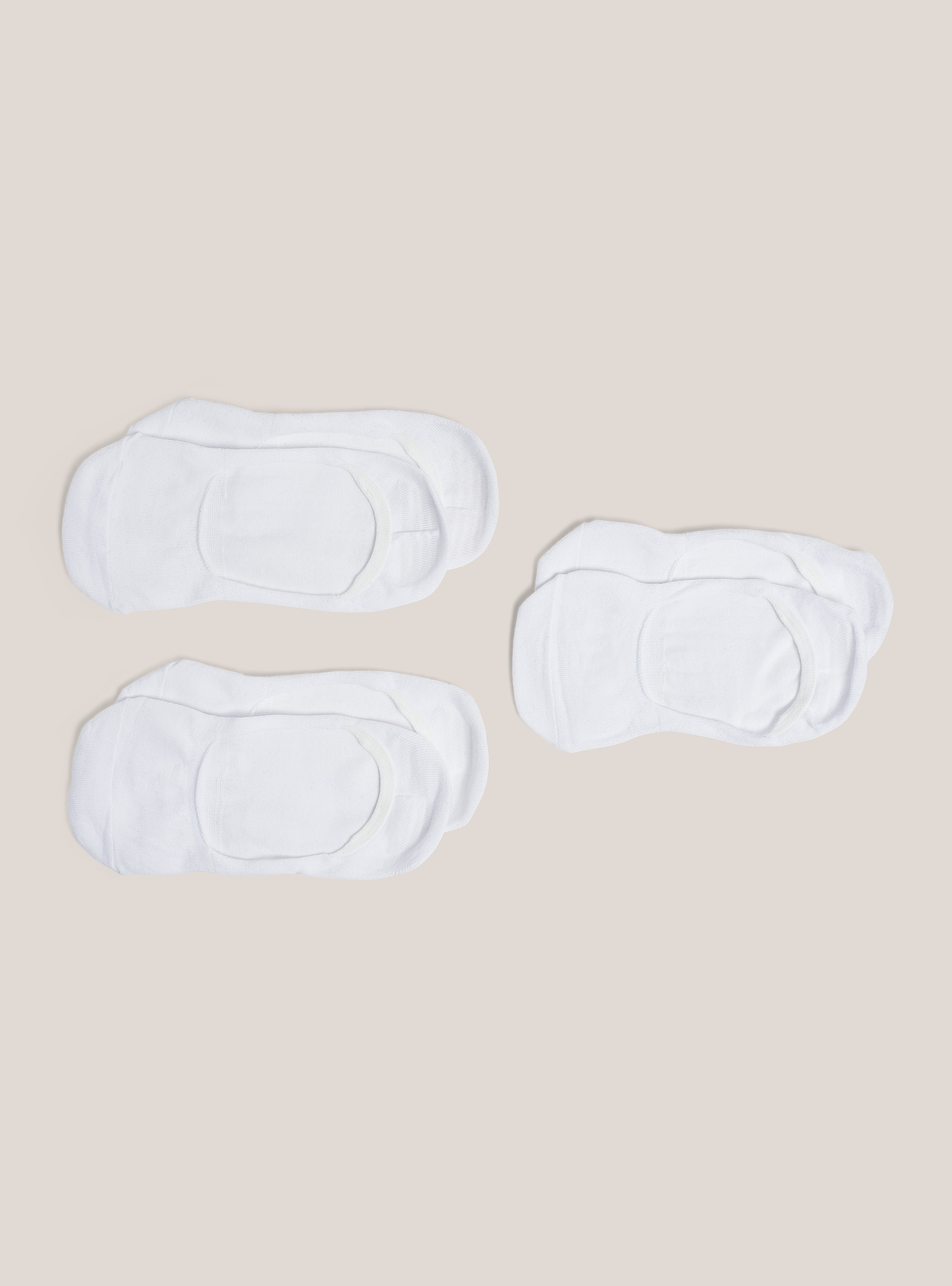 Set 3 pairs of footsies socks, WHITE