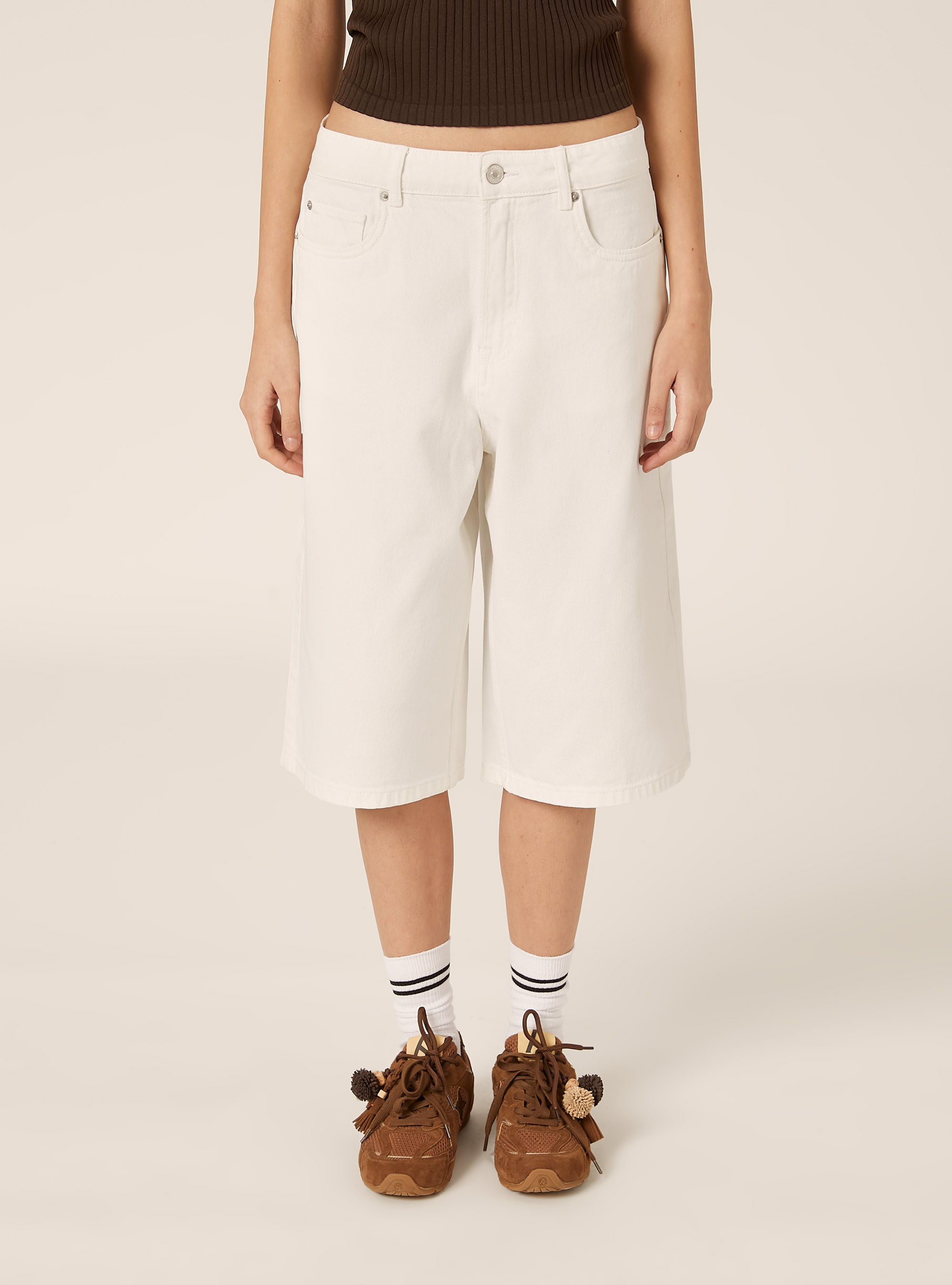 Bermuda jort fit in denim colorato, WH1 OFF WHITE