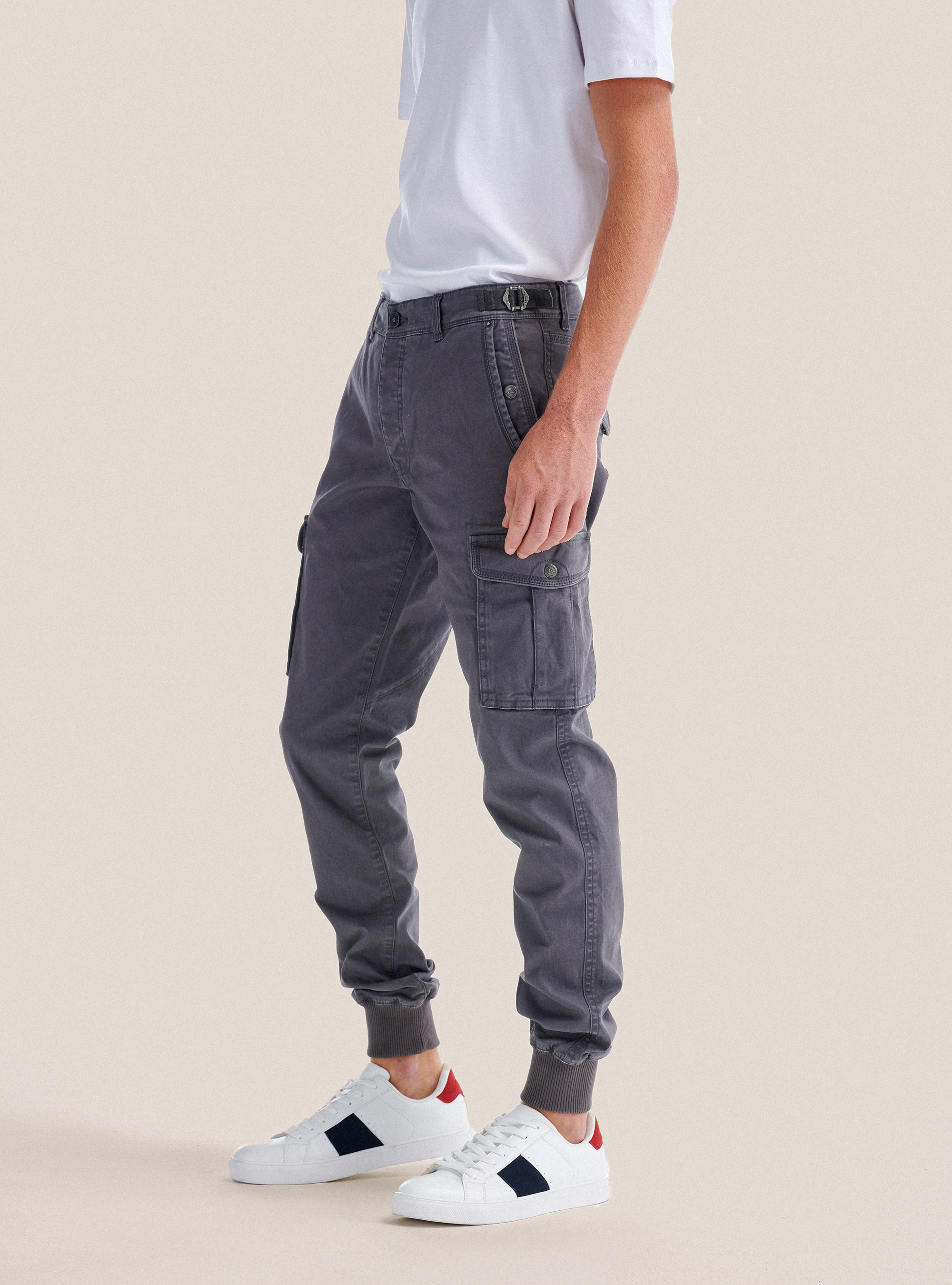 Pantalones militares con elástico, C116 GREY