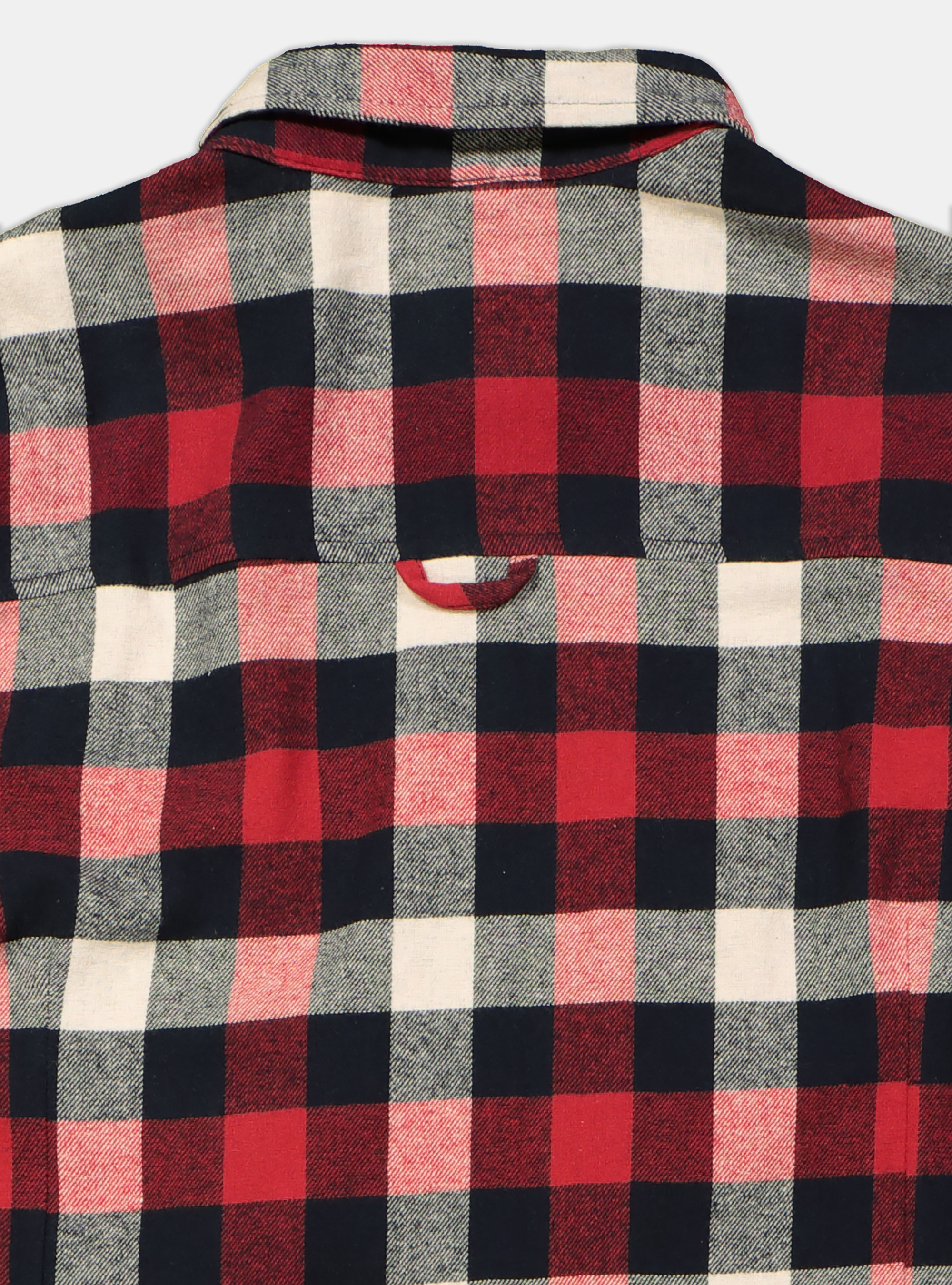 Checked cotton shirt, BLU/RED/WHITE REGULAR