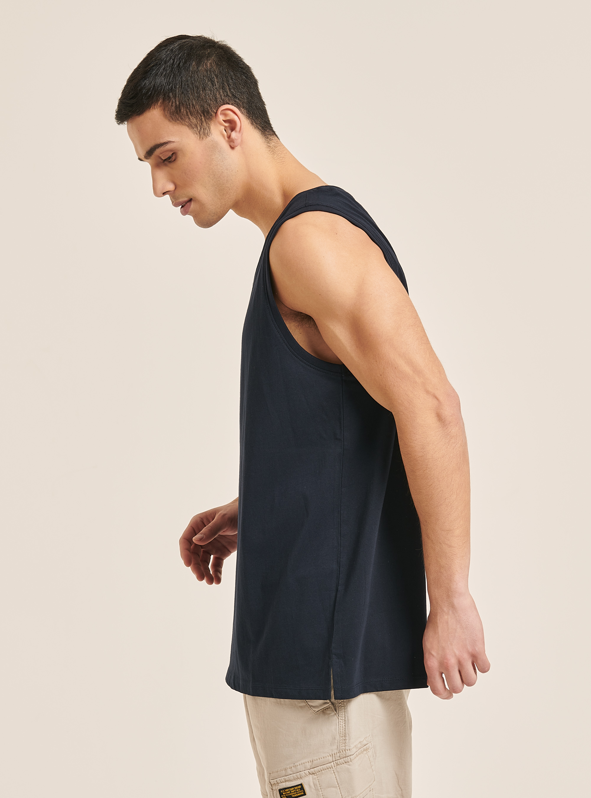 D&eacute;bardeur confort de couleur unie, NA1 NAVY DARK