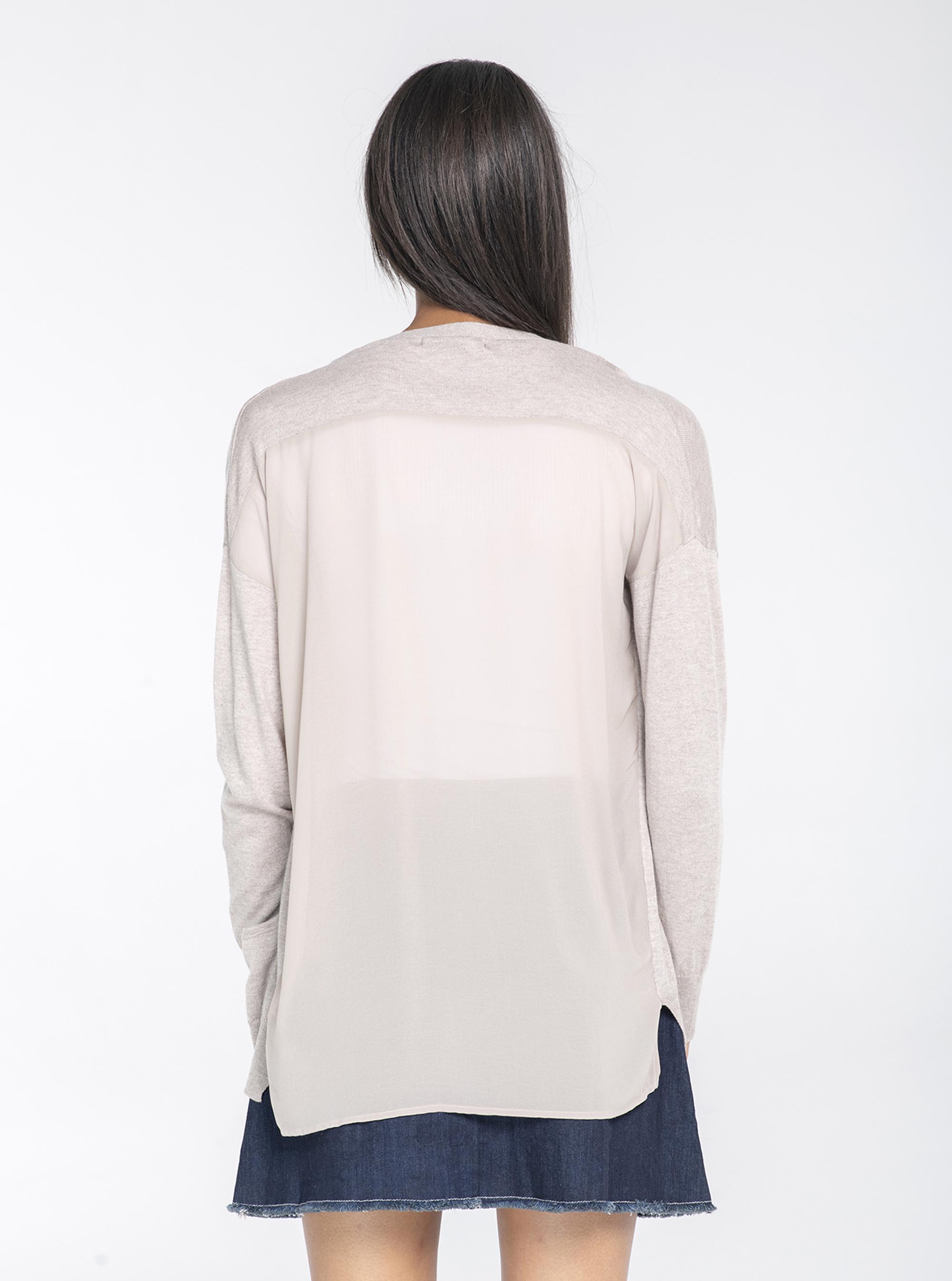 Pullover aperto, C0577 SAND