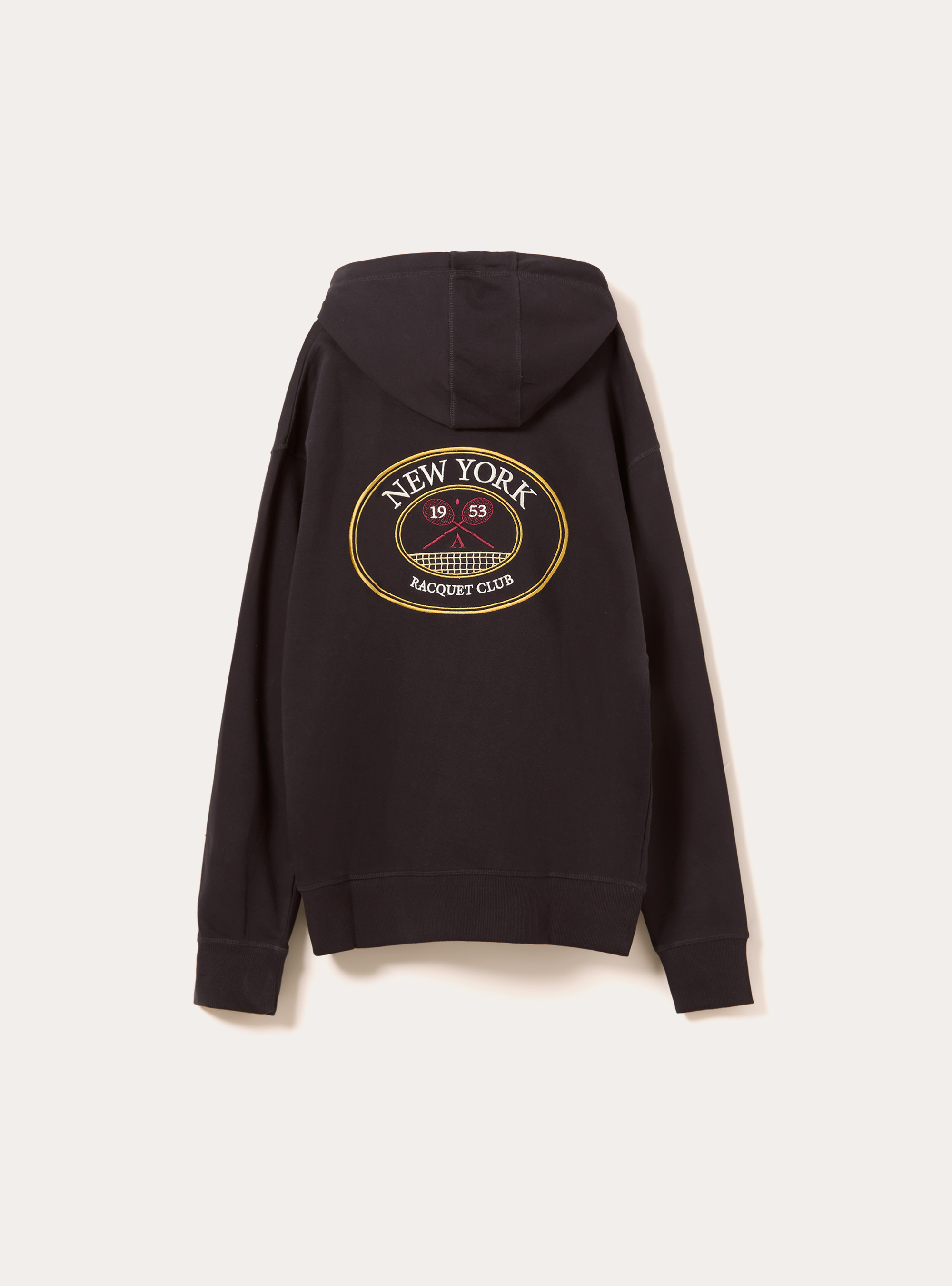 Hooded sweatshirt with cotton patch, BLUE NAVY