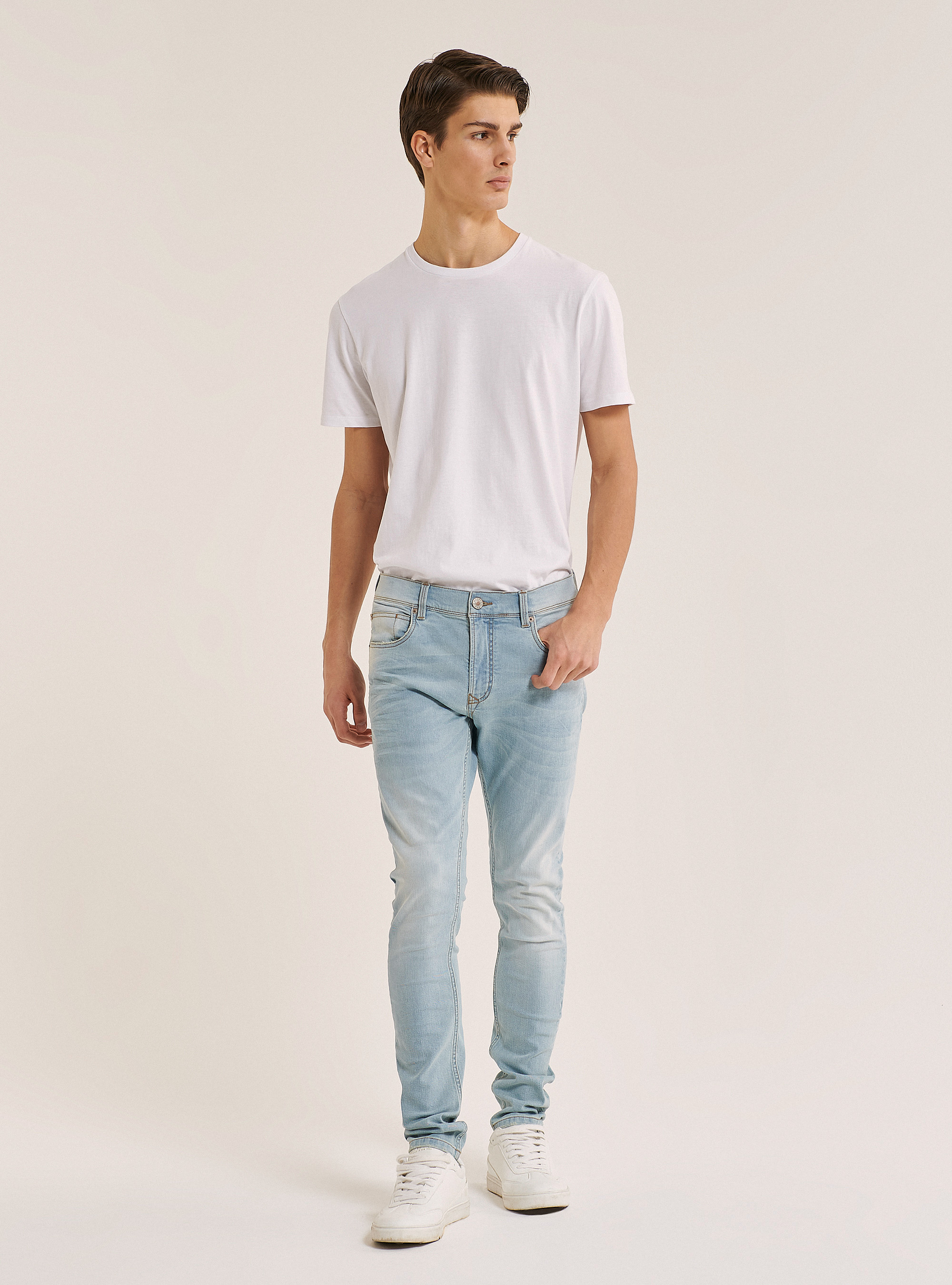 Jeans super skinny in denim stretch, C272 BLUE