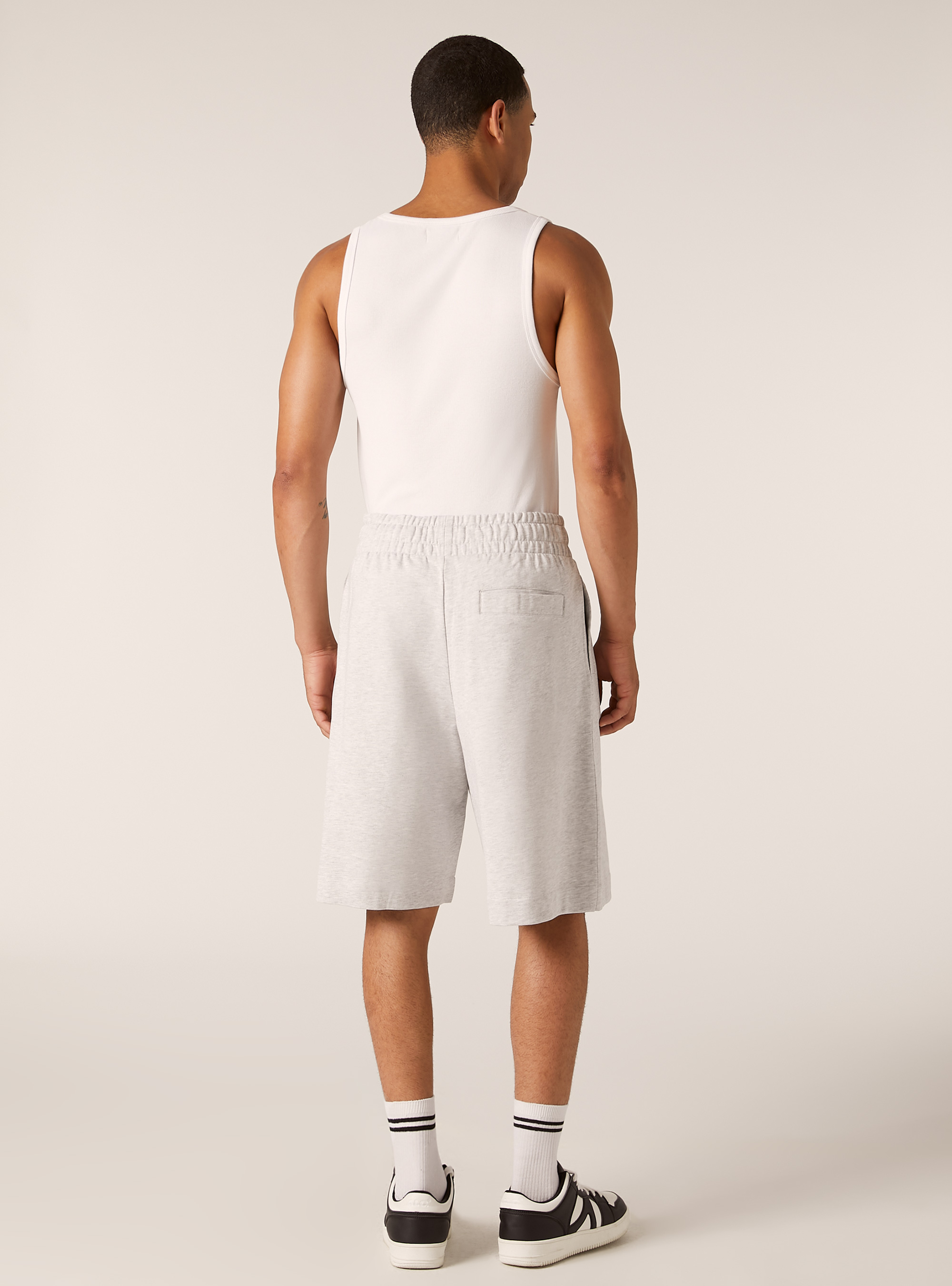 Bermudas de felpa de corte holgado, MGY3 GREY MEL LIGHT