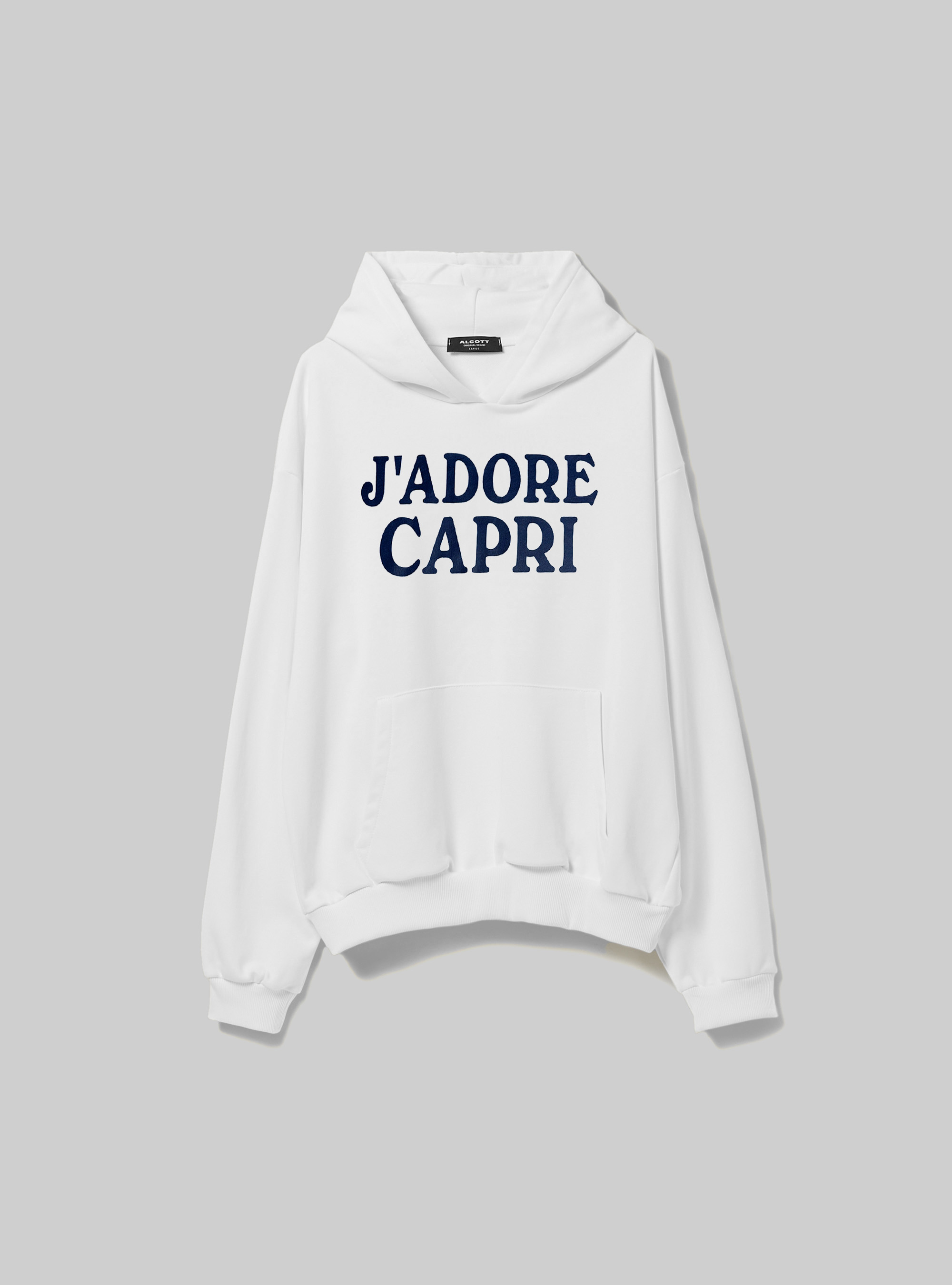 Boxy fit Capri Capsule Genderless sweatshirt, WH2 WHITE