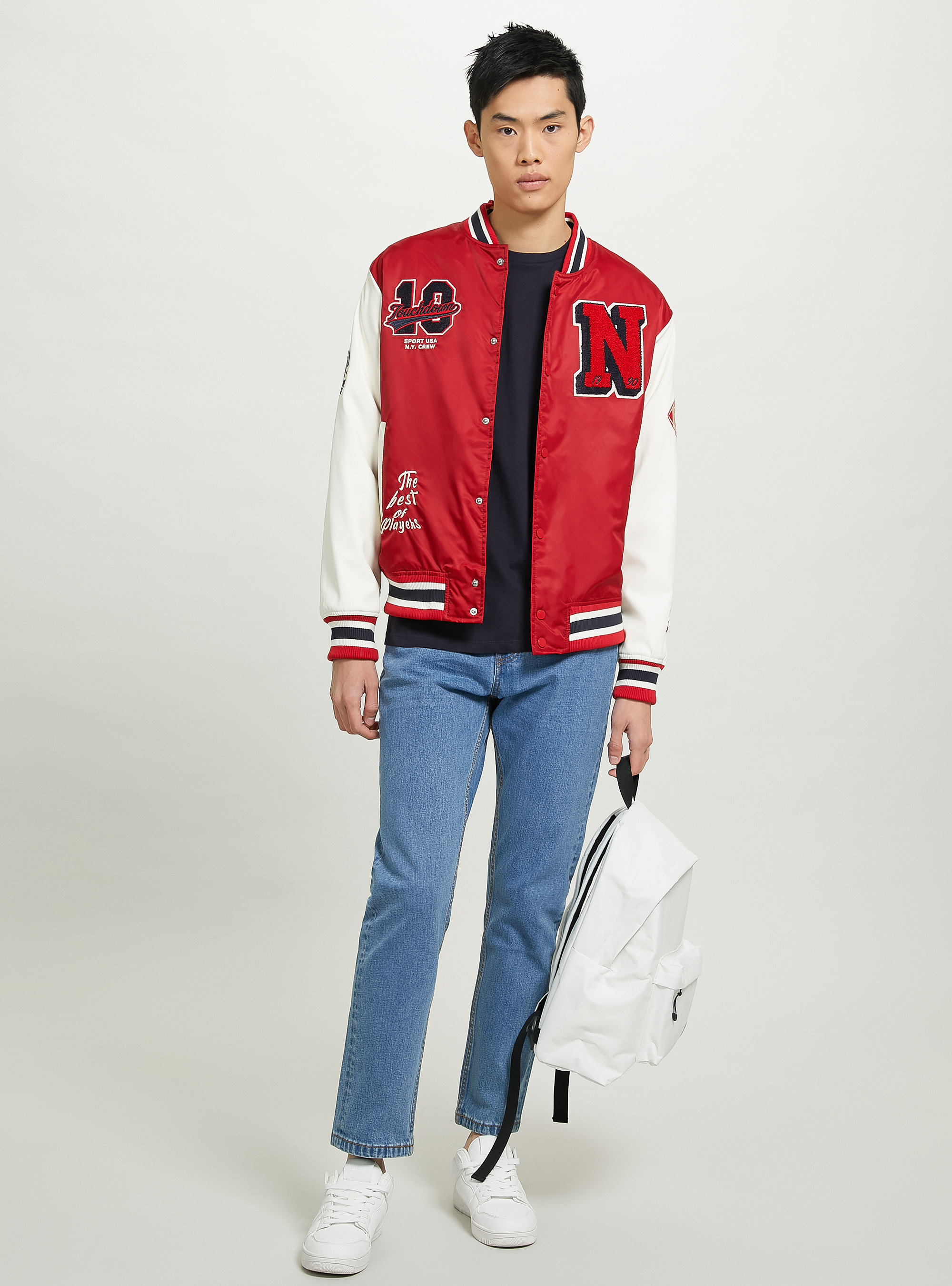 Bright red deals bomber jacket mens