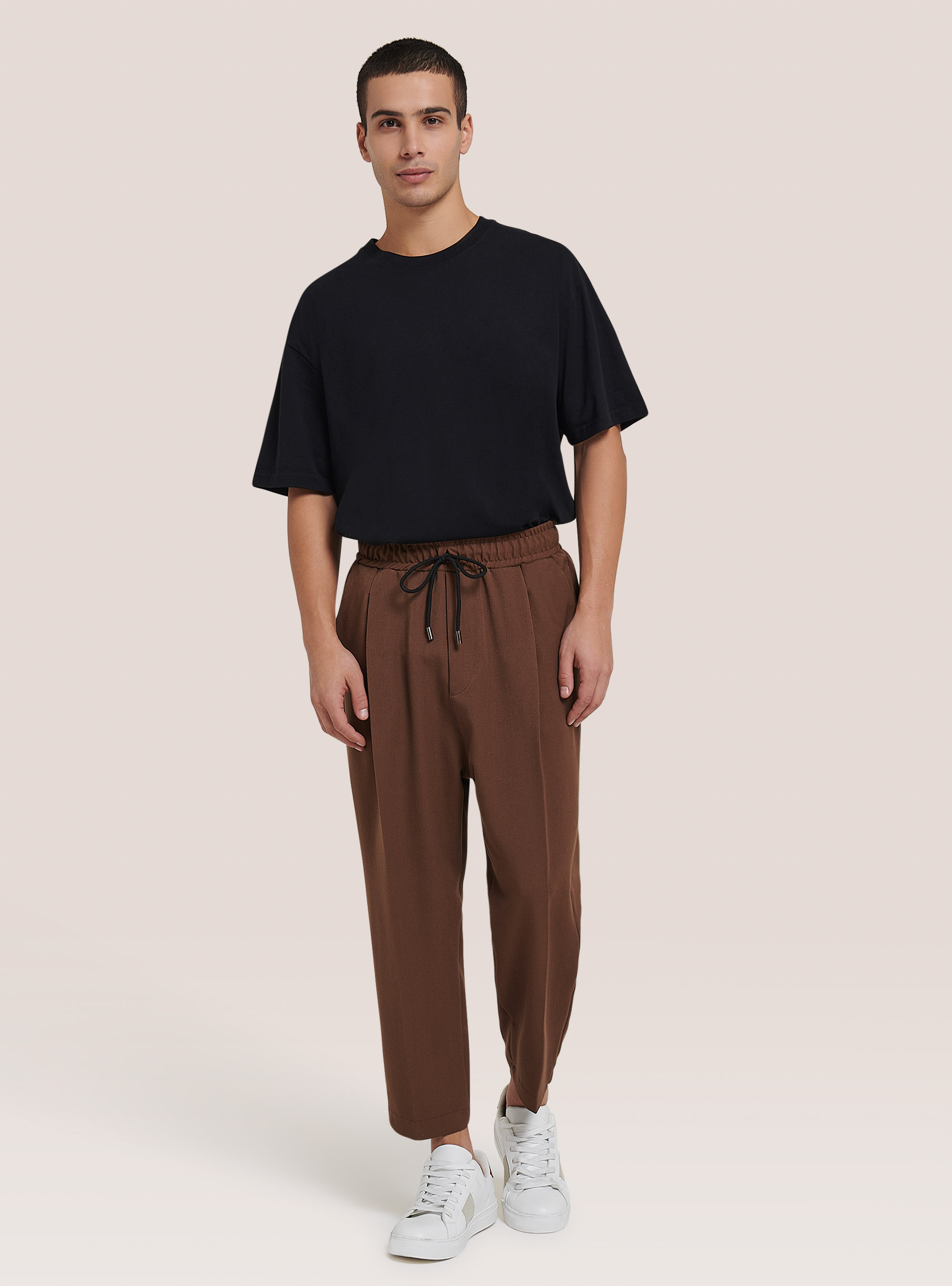 Jogger trousers, C0513 TOBACCO