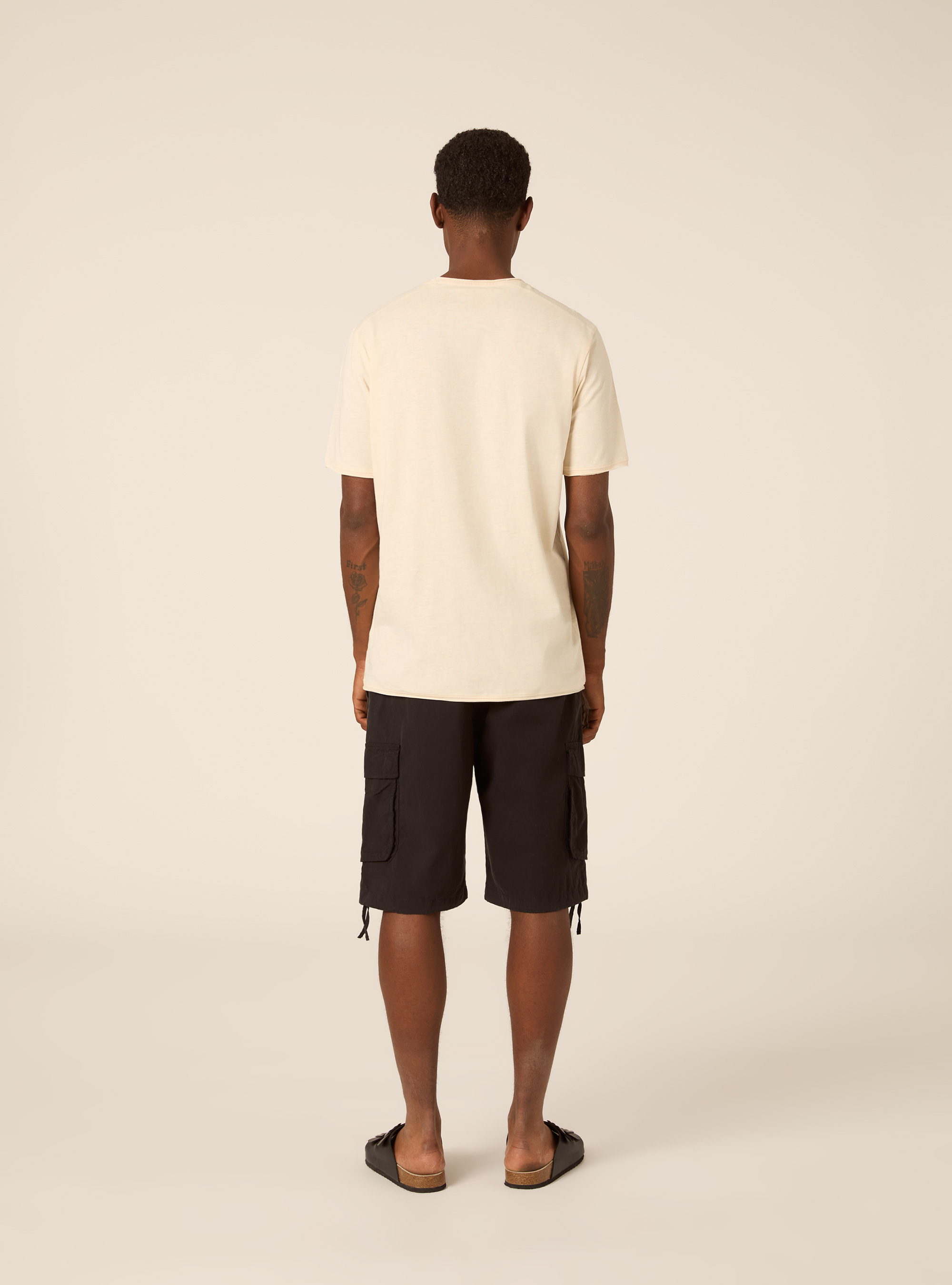 T-shirt slub tinta unita, CR3 CREAM LIGHT