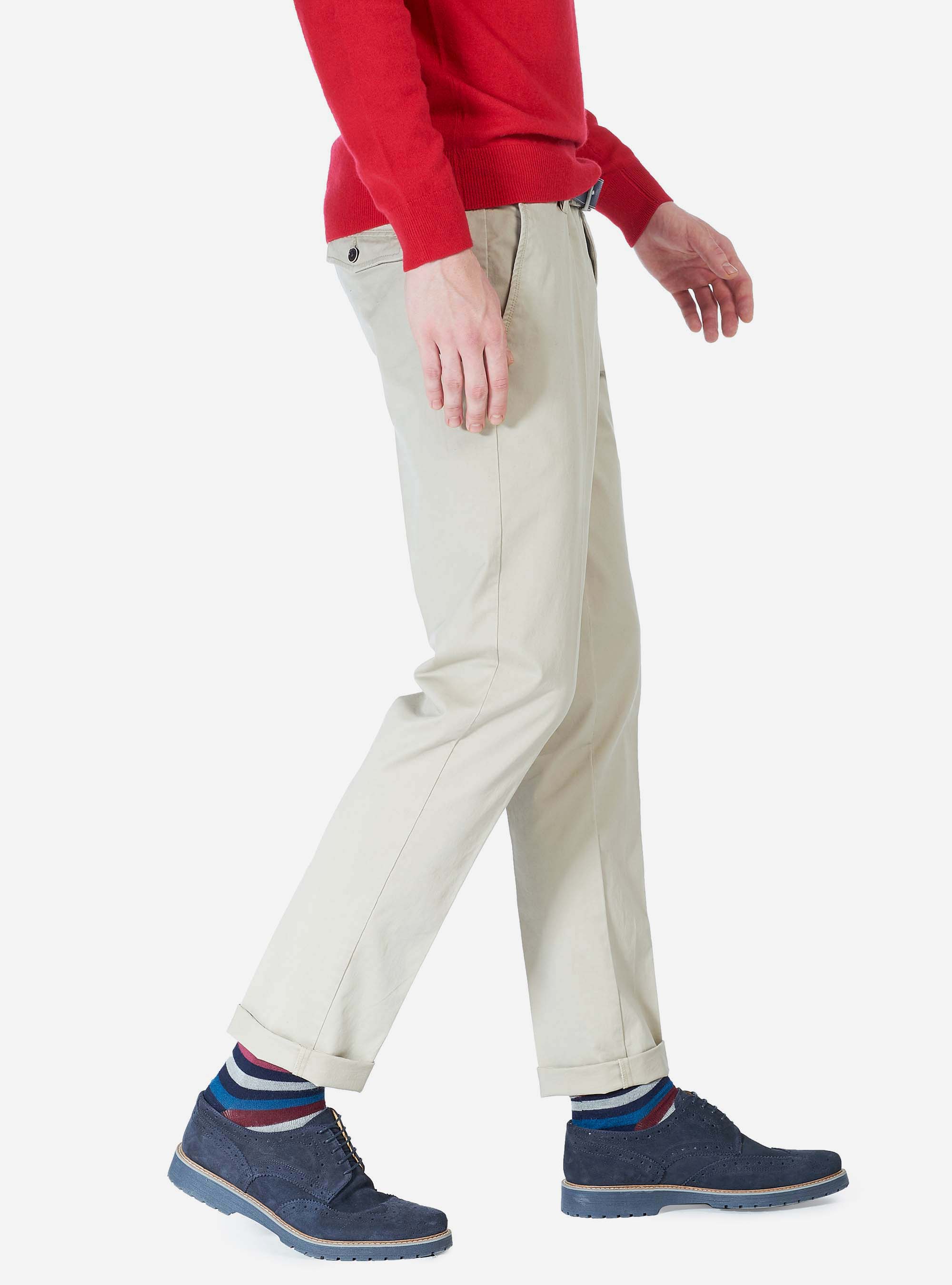SLACK SLIM FIT PANTS, BEIGE