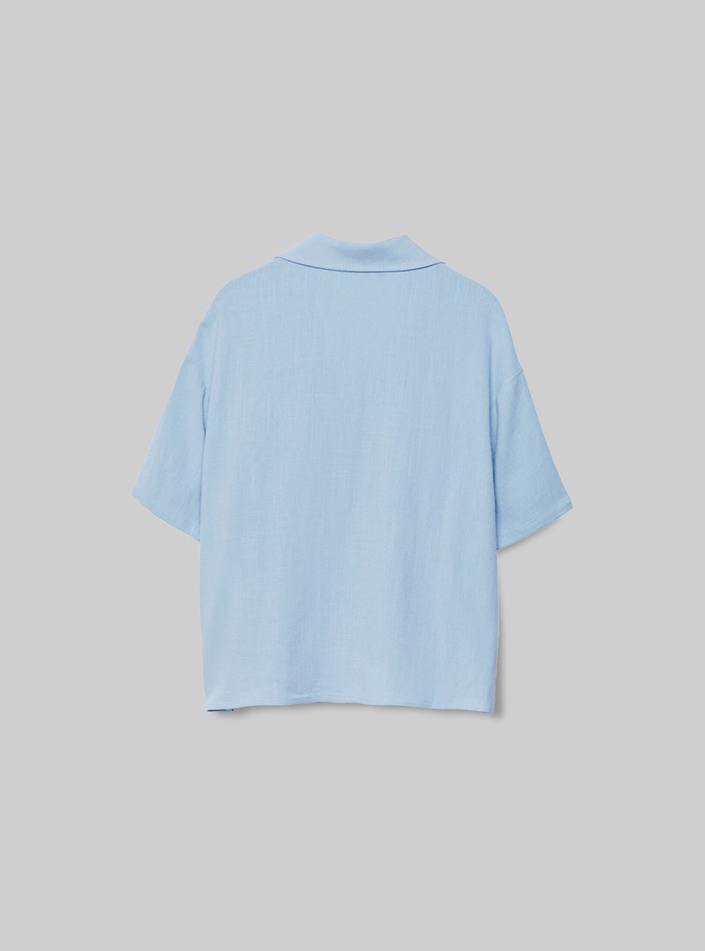 Linen blend short-sleeved shirt, AZ3 AZURE LIGHT
