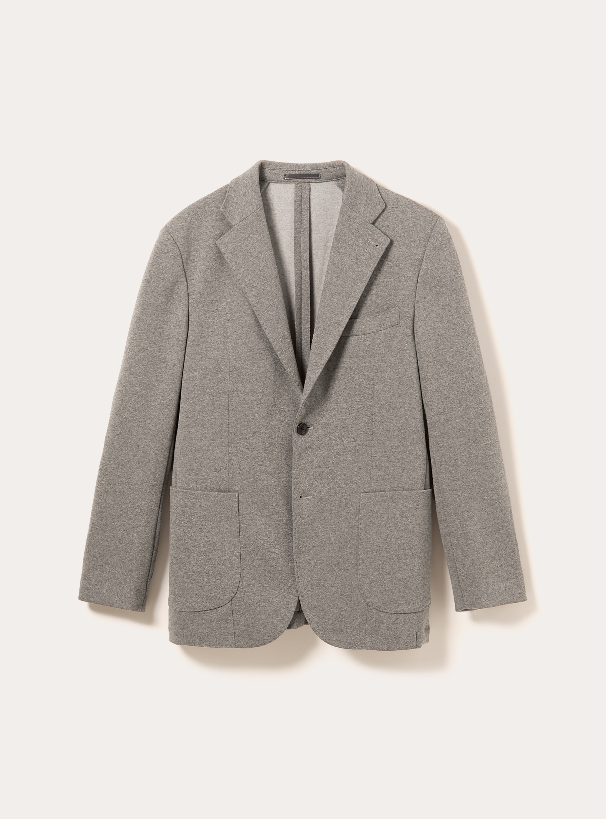 Giacca monopetto con tasca a toppa in jersey, MGY1 GREY MEL DARK