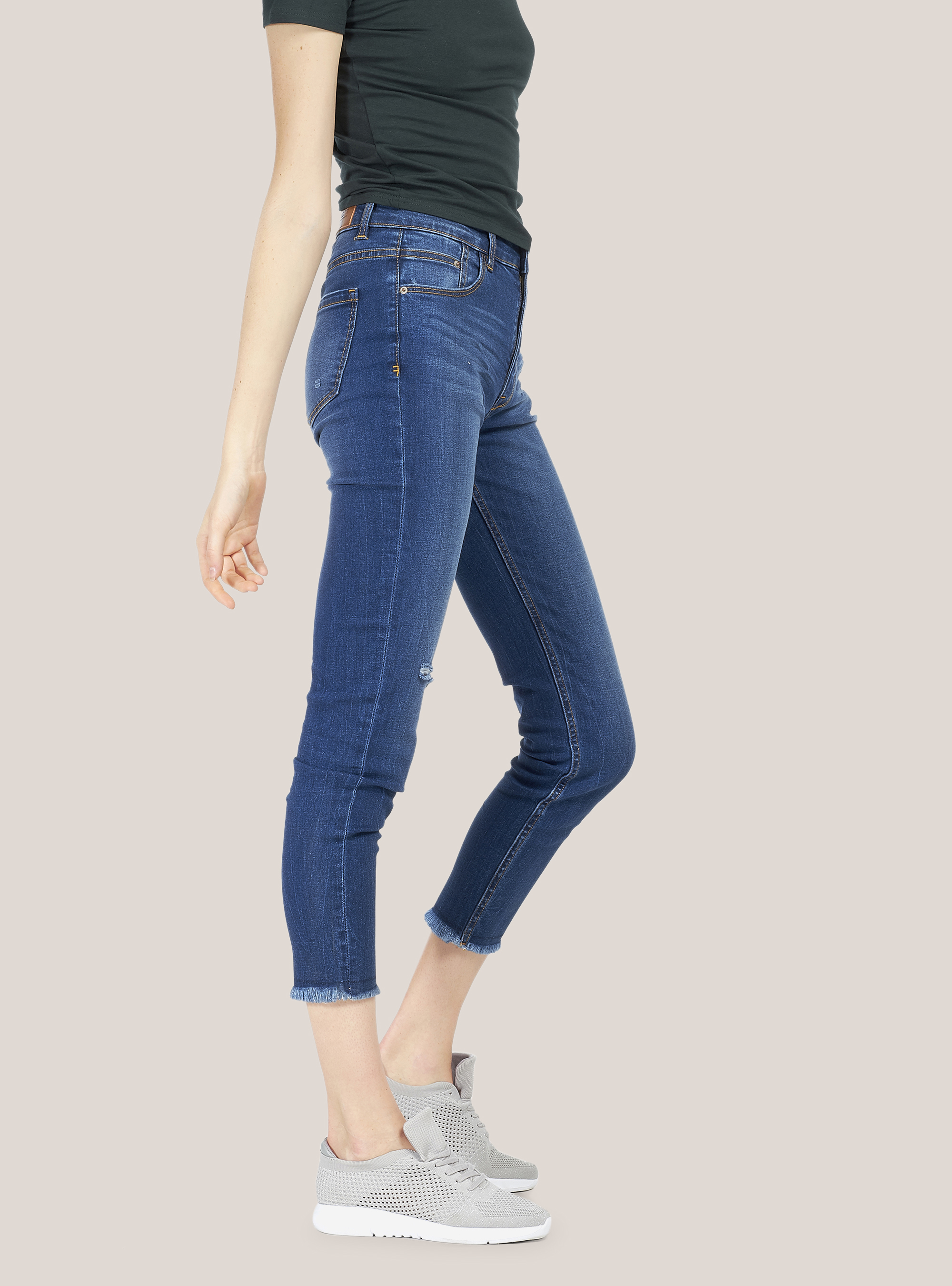 Skinny-Fit-Jeans mit hoher Taille, C241 BLUE