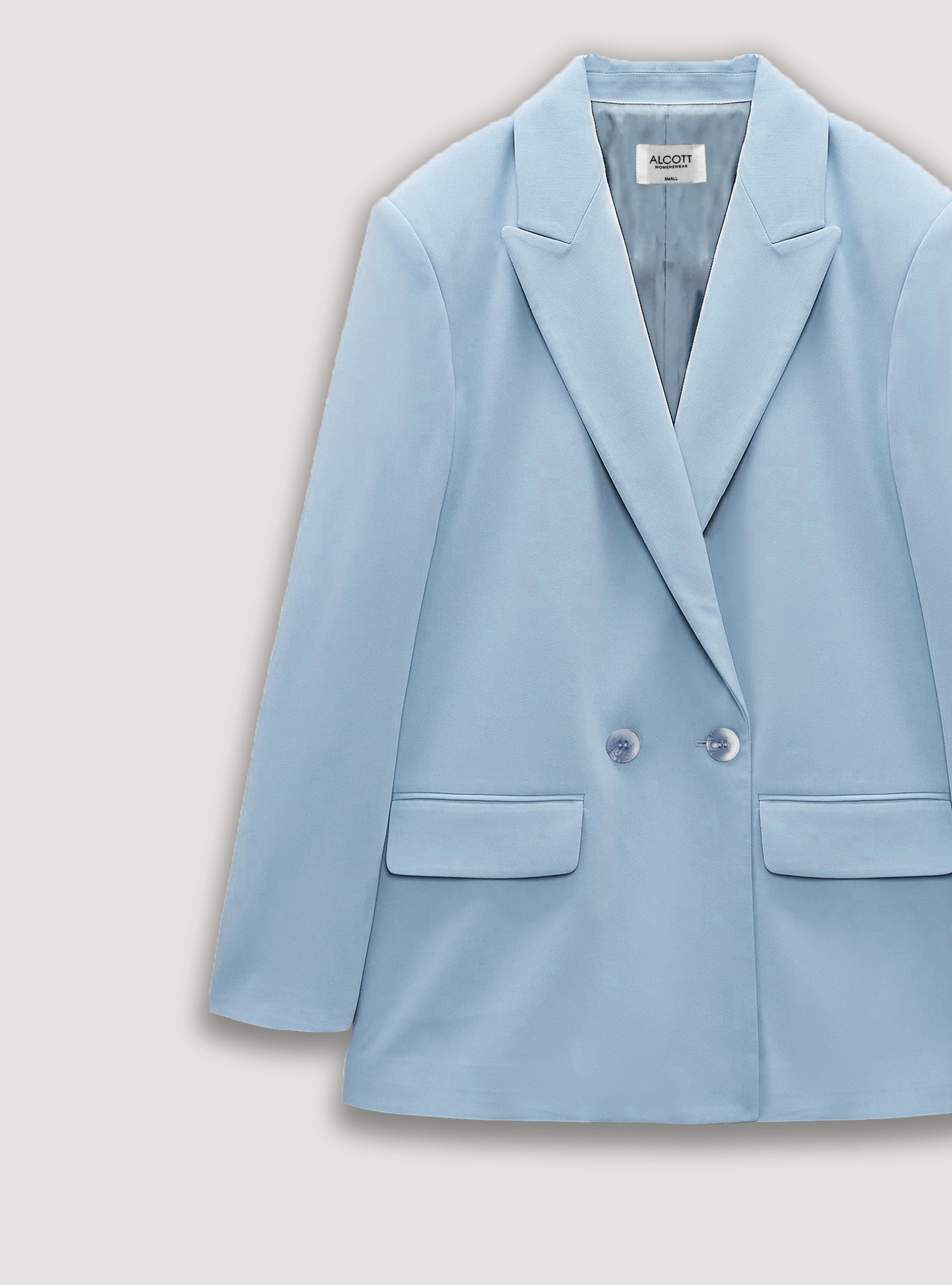 Oversized single breasted blazer, AZURE